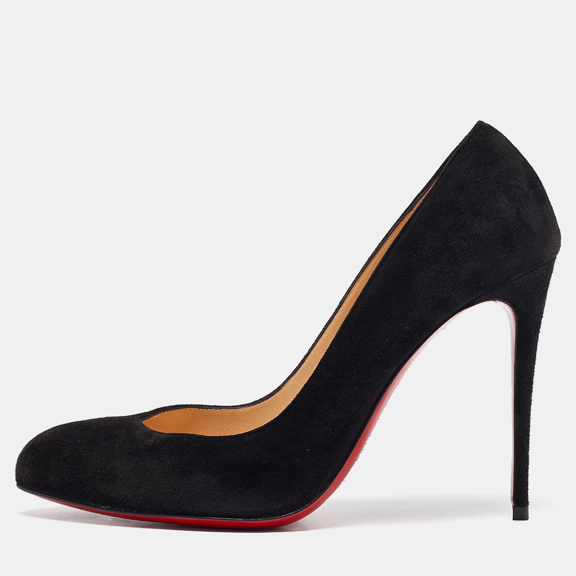 

Christian Louboutin Black Suede Corneille Pumps Size