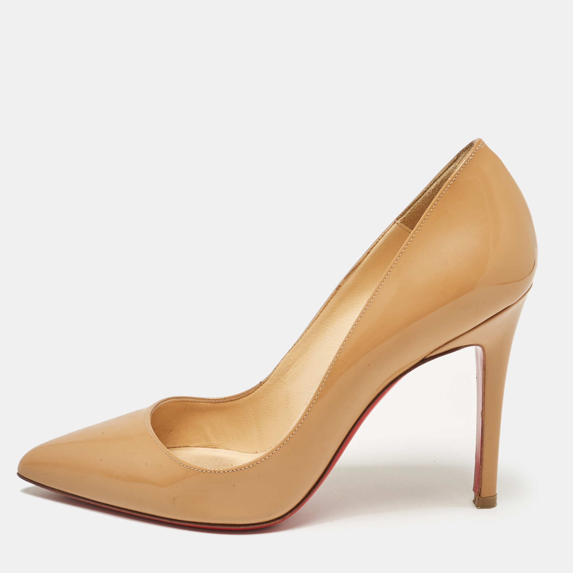 

Christian Louboutin Beige Patent Leather Pigalle Pumps Size