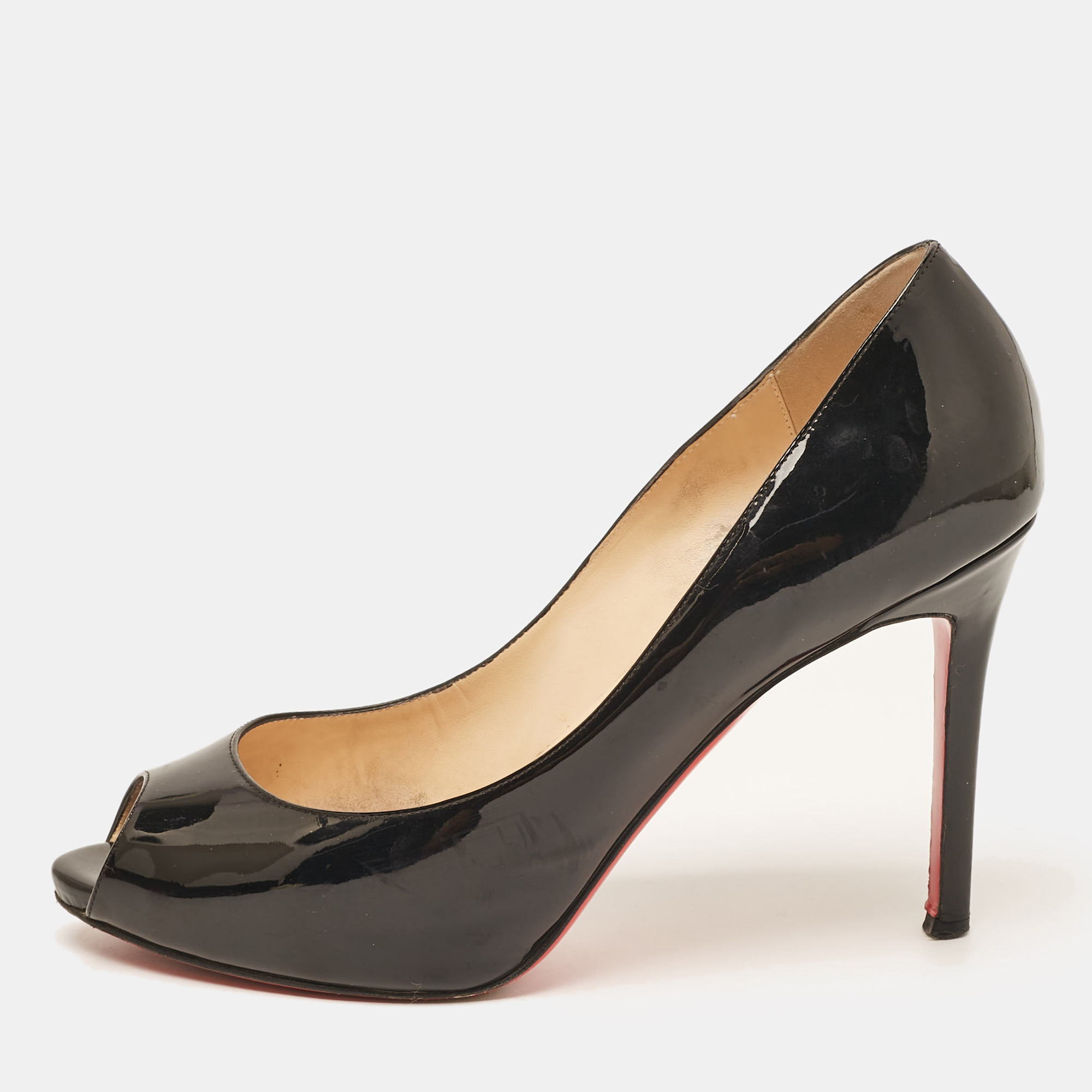 

Christian Louboutin Black Patent Leather Flo Pumps Size