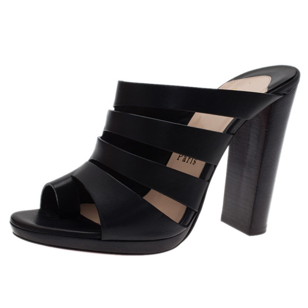 christian louboutin slides black