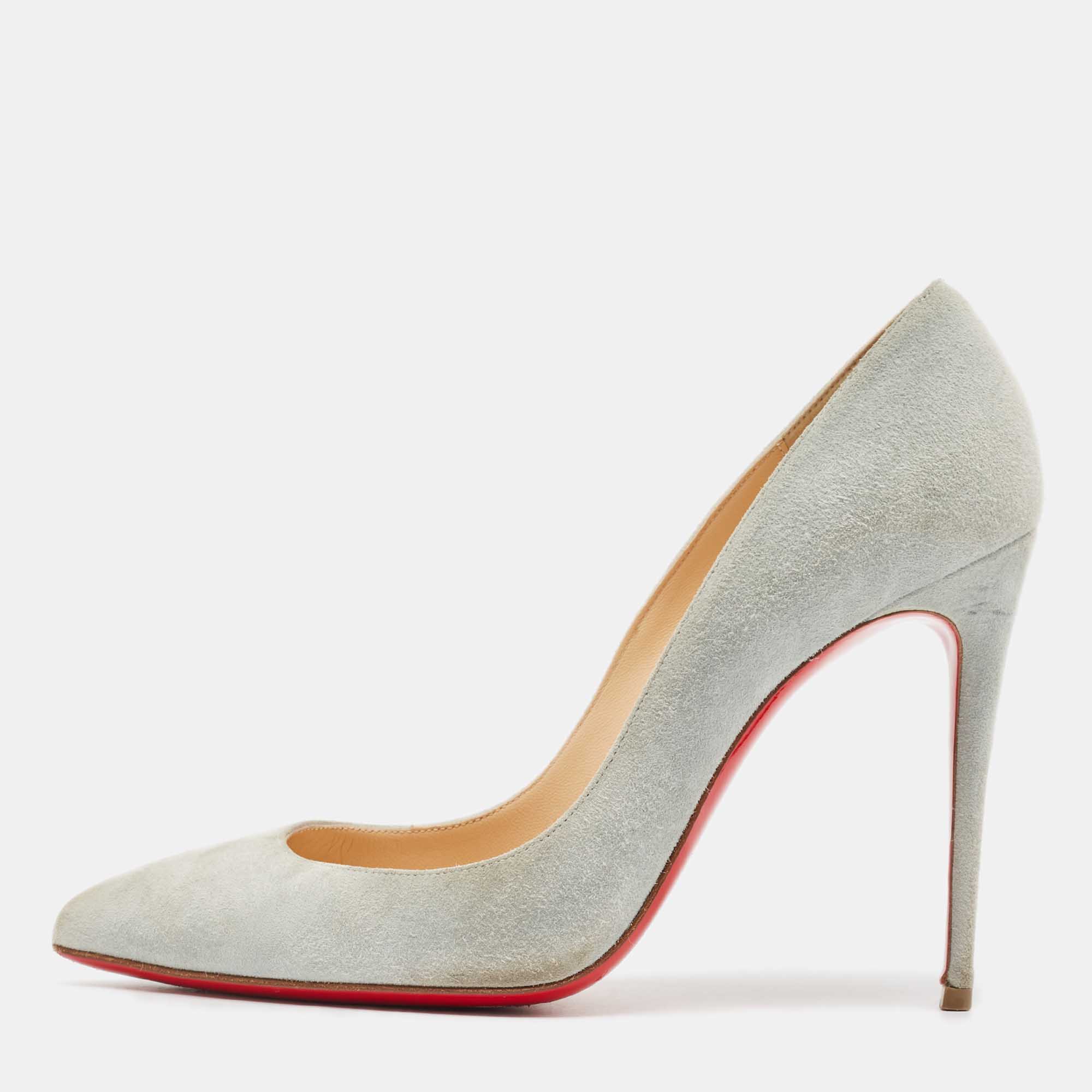 

Christian Louboutin Light Blue Suede Pigalle Pumps Size