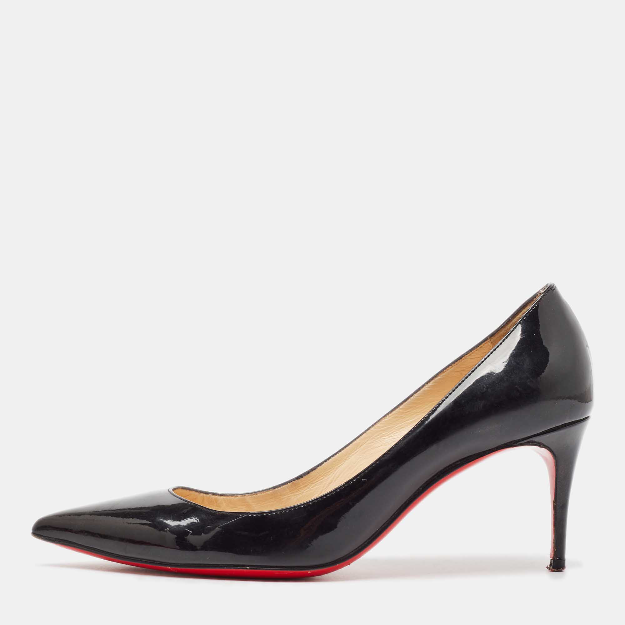 

Christian Louboutin Black Patent Leather Pigalle Follies Pumps Size