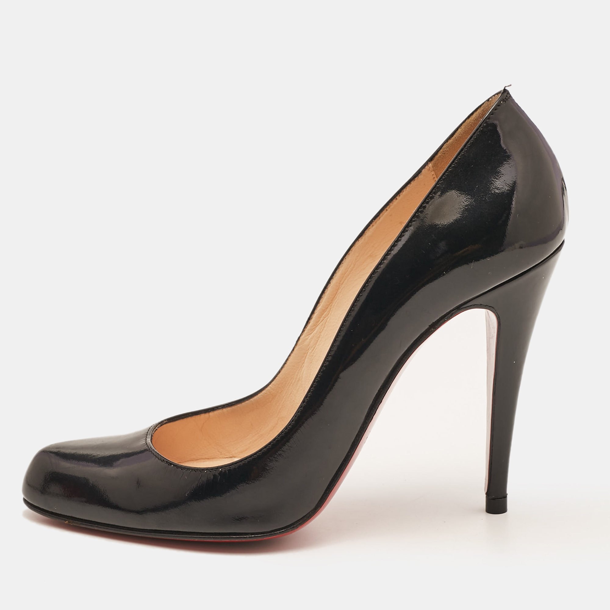 

Christian Louboutin Black Patent Leather Decollete Pumps Size