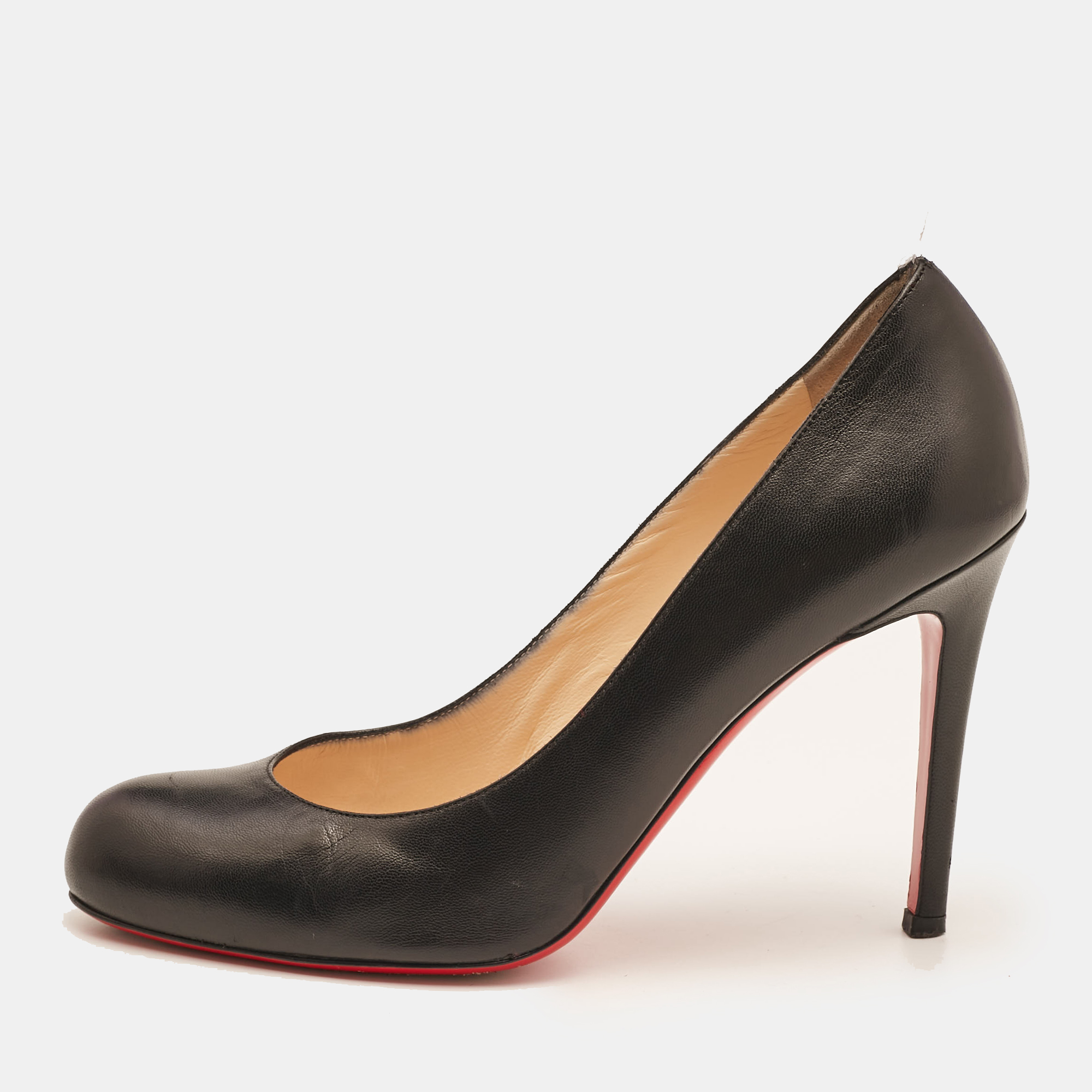 

Christian Louboutin Black Leather Simple Pumps Size