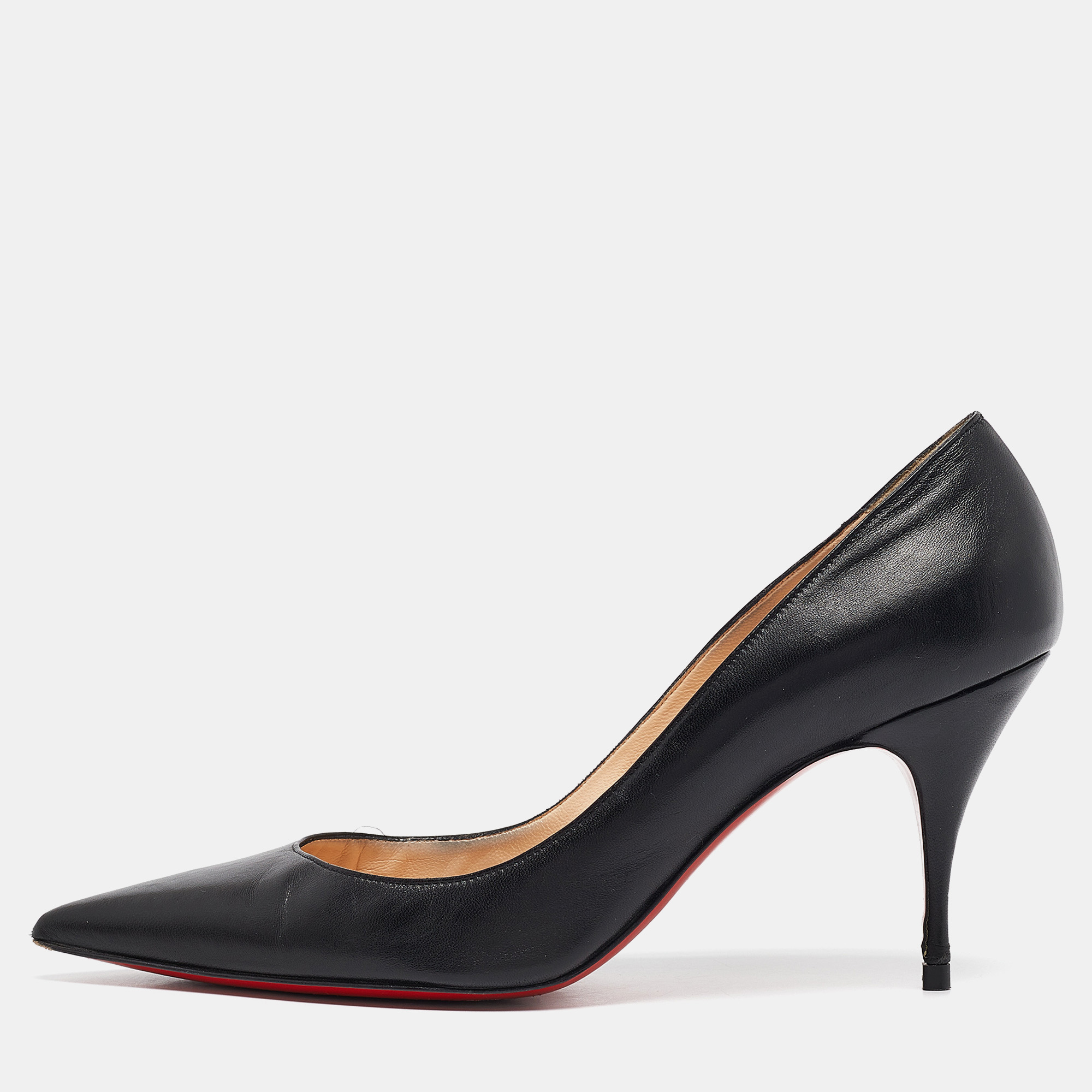 

Christian Louboutin Black Leather Pigalle Pointed Toe Pumps Size