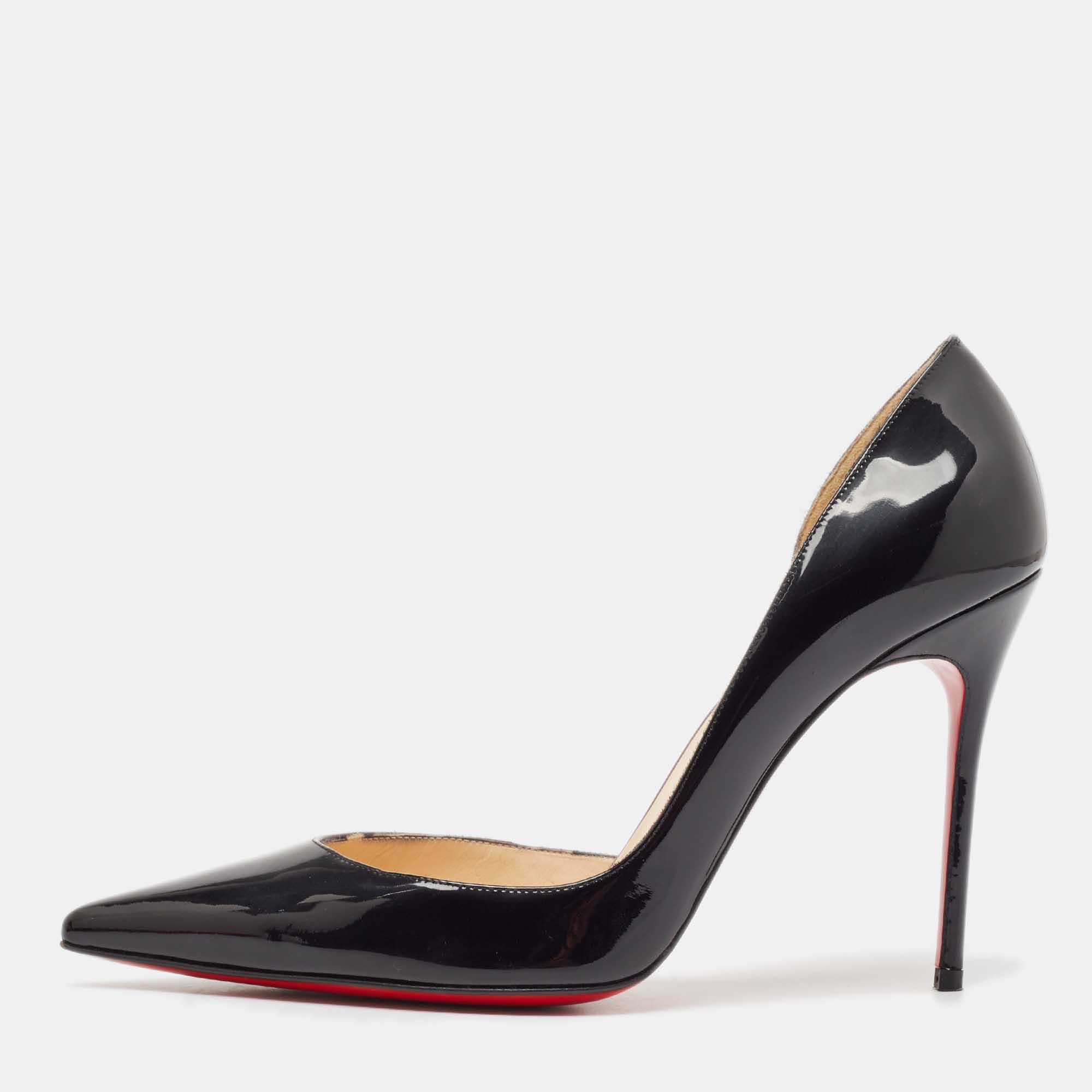 

Christian Louboutin Black Patent Leather Iriza Pumps Size