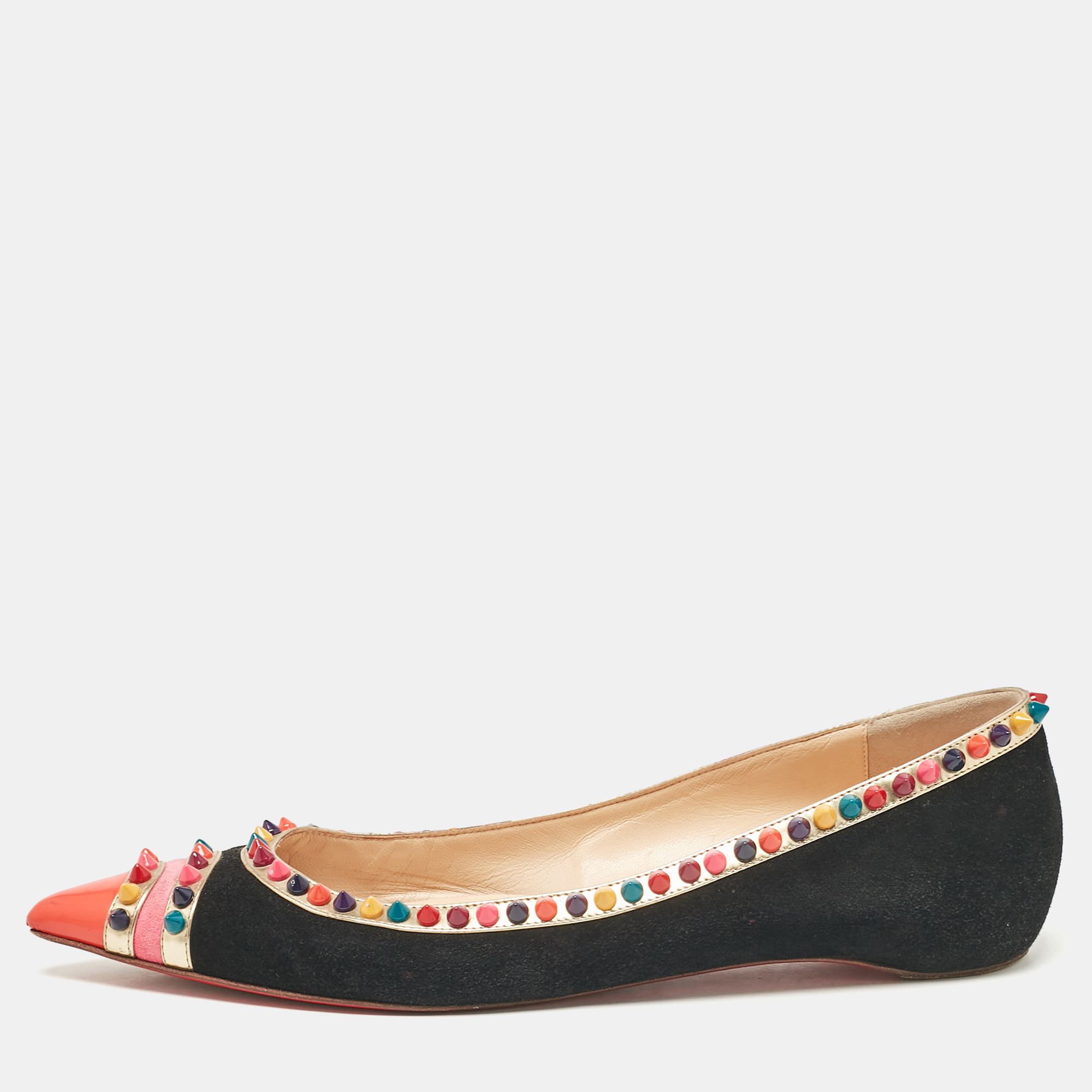 

Christian Louboutin Black Patent Leather and Suede Malabar Hill Ballet Flats Size