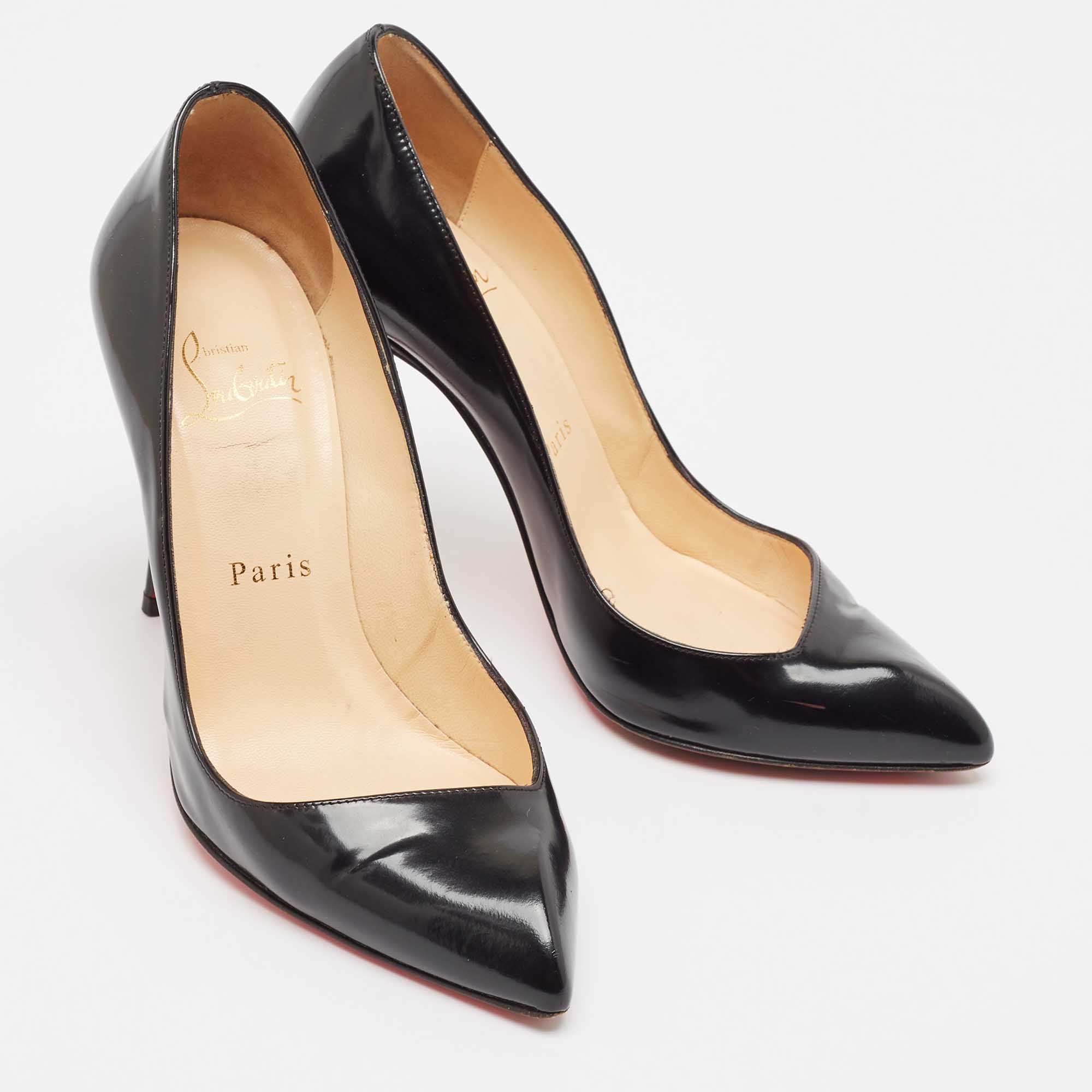 Christian Louboutin Black Leather Corneille Pumps Size 36 