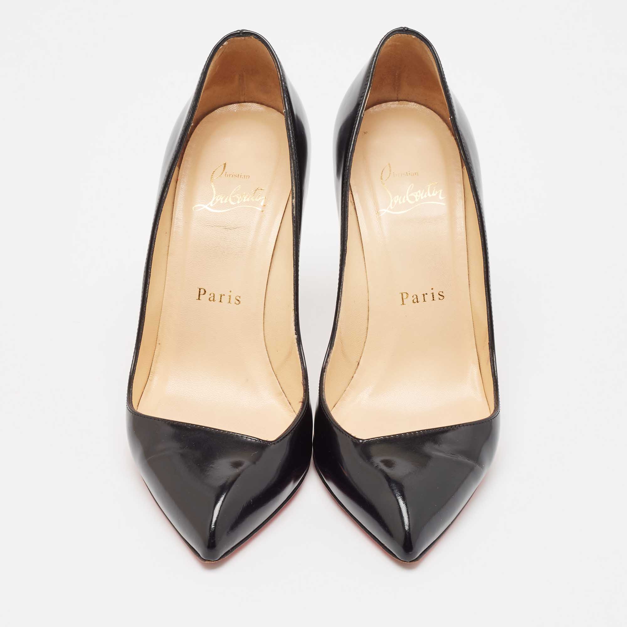 Christian Louboutin Black Leather Corneille Pumps Size 36 