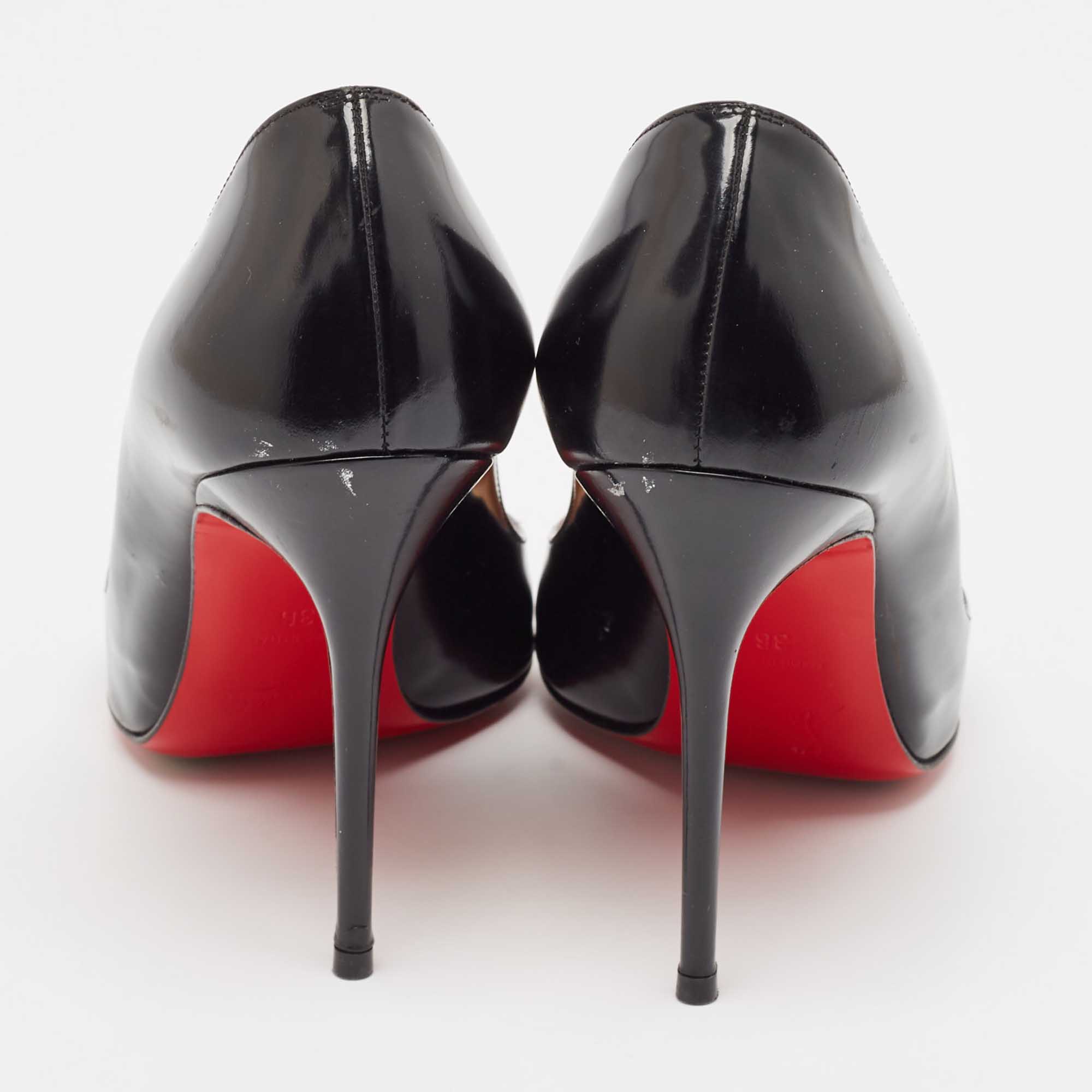 Christian Louboutin Black Leather Corneille Pumps Size 36 
