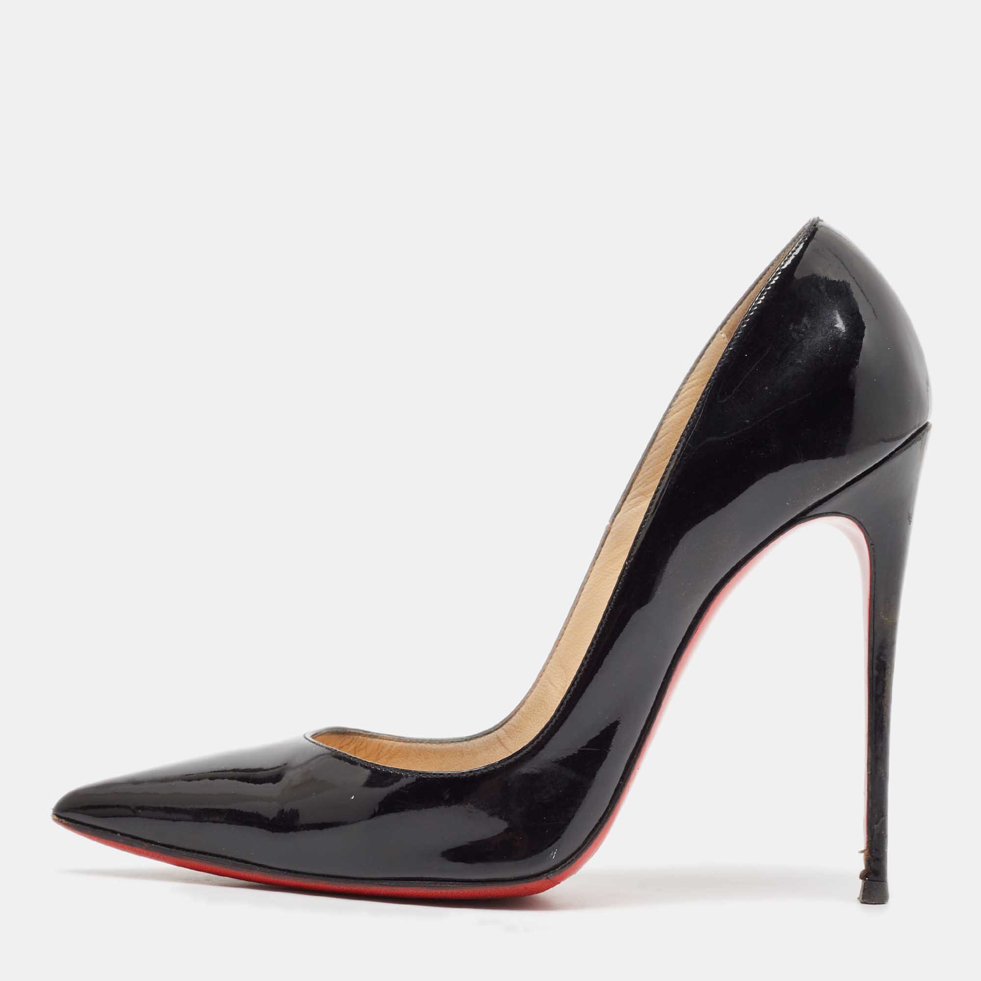 

Christian Louboutin Black Patent Leather So Kate Pumps Size