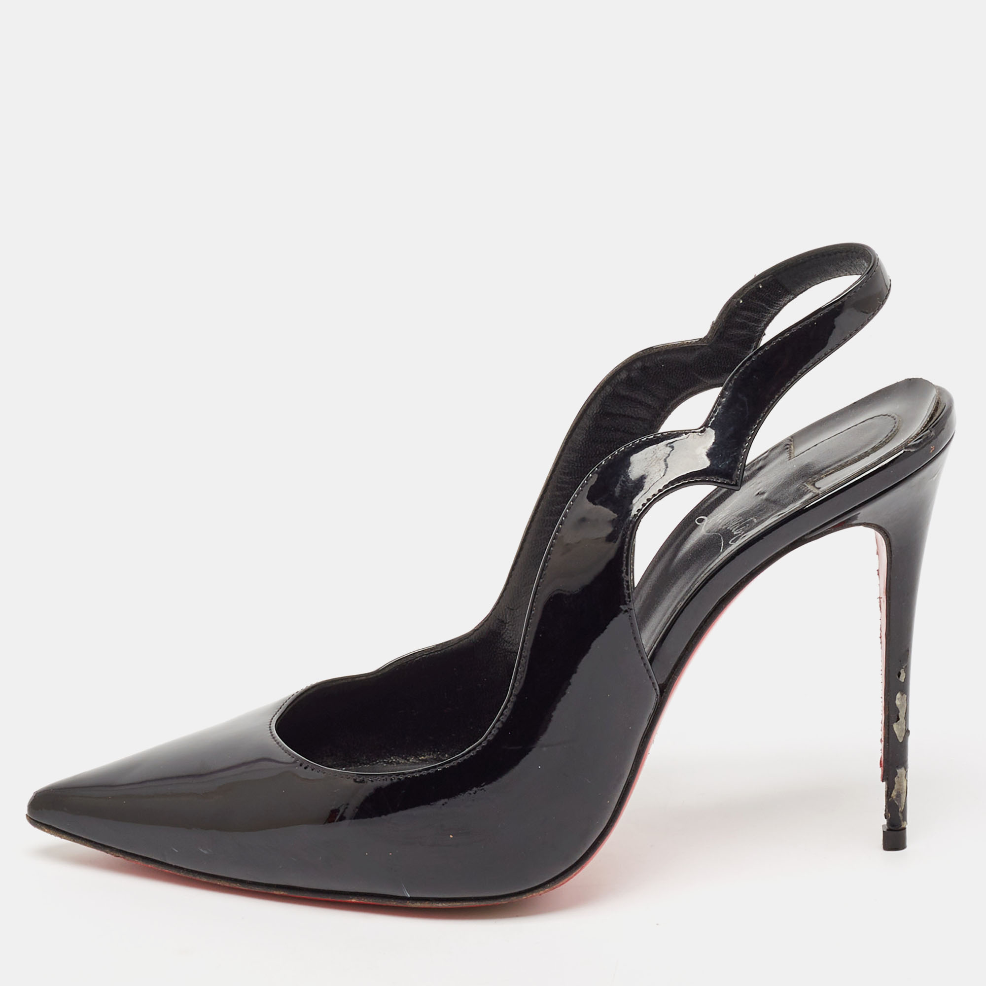 

Christian Louboutin Black Patent Leather Hot Chick Pumps Size