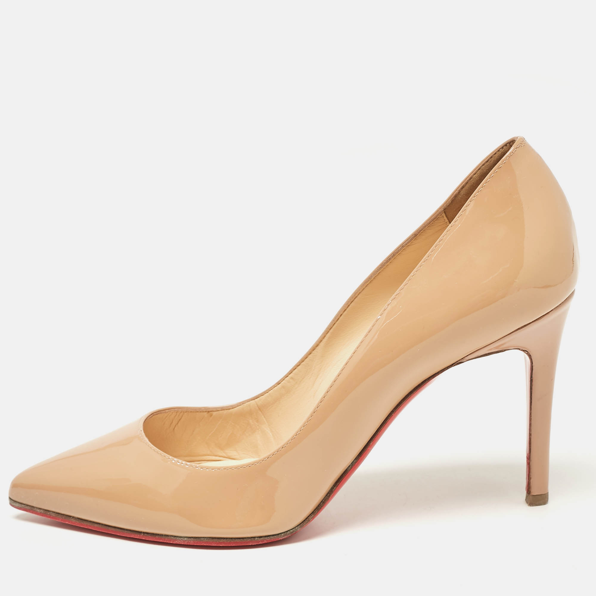 

Christian Louboutin Beige Patent Leather Pigalle Pumps Size