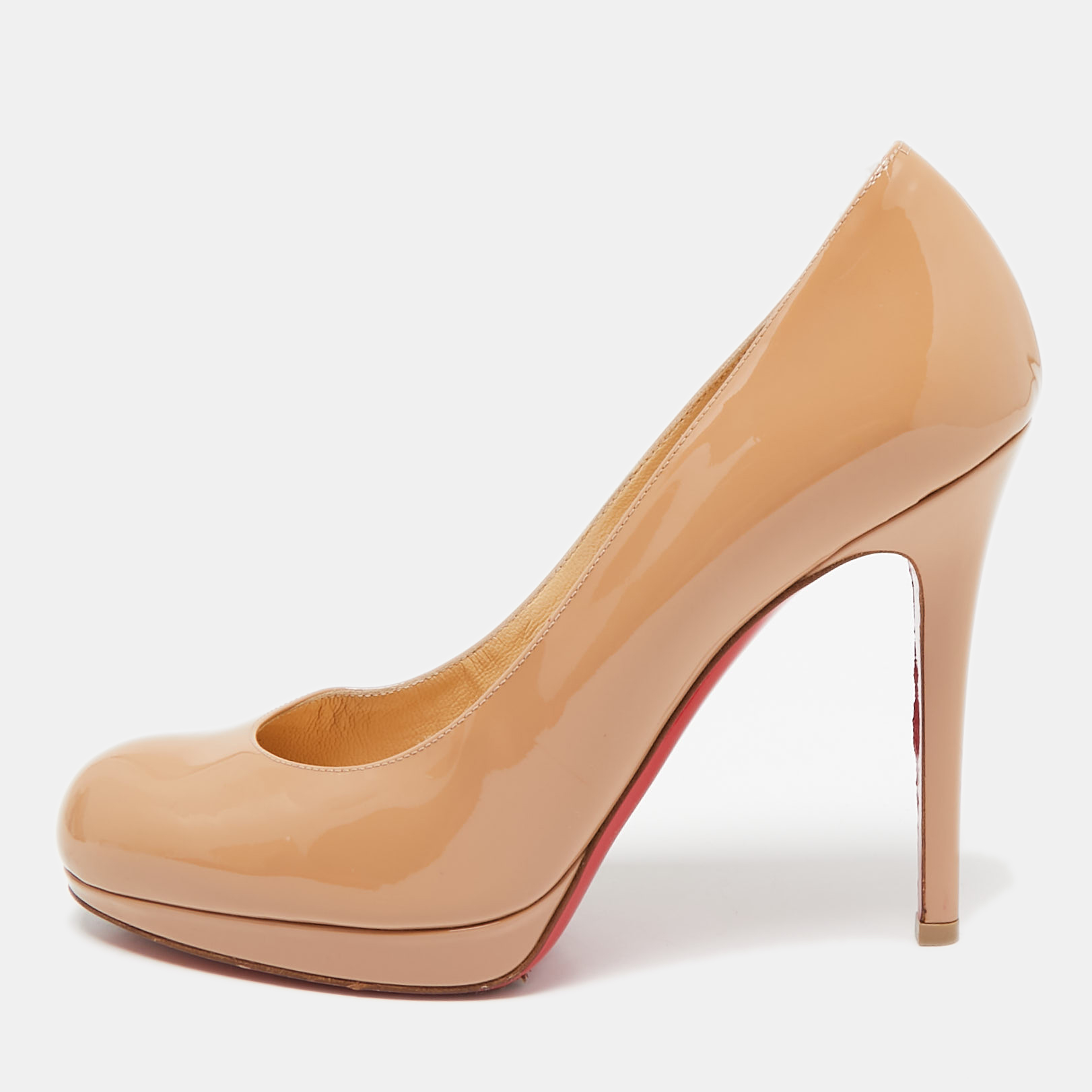 

Christian Louboutin Beige Patent Leather New Simple Pumps Size