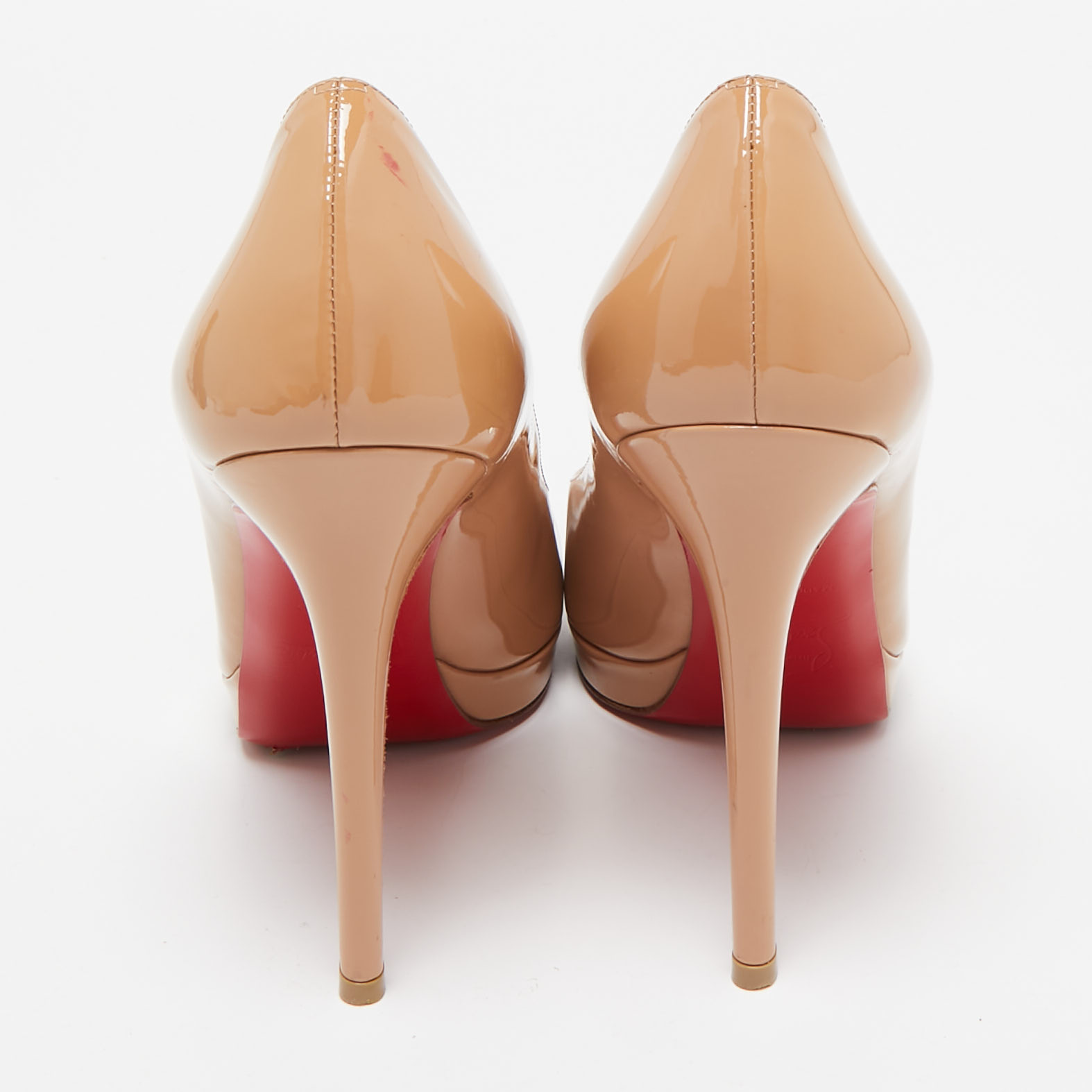 Christian Louboutin Beige Patent Leather New Simple Pumps Size 36.5 