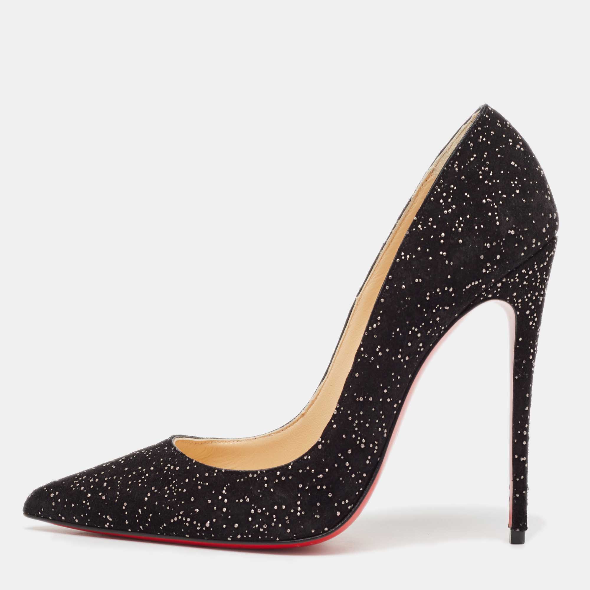 

Christian Louboutin Black Suede Pigalle Pumps Size