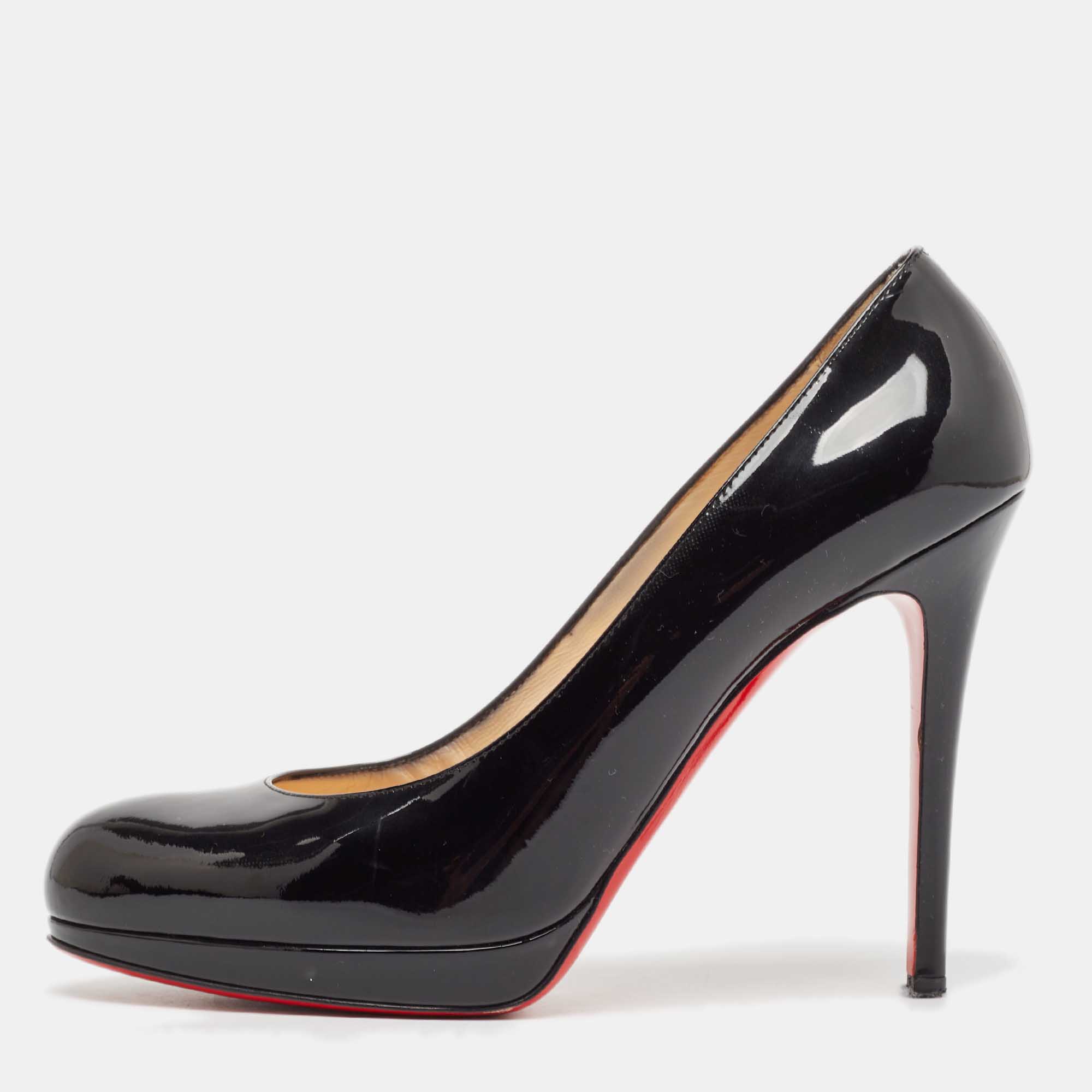 

Christian Louboutin Black Patent Leather New Simple Pumps Size