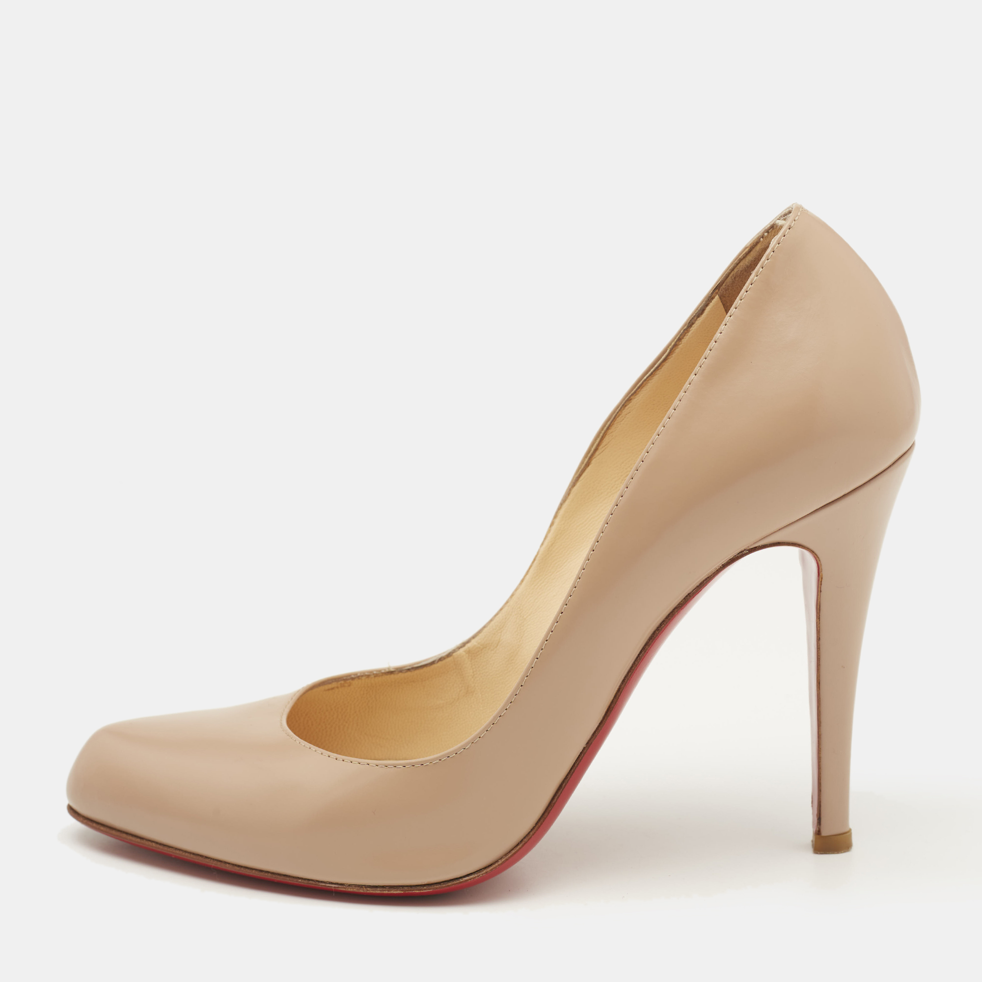 

Christian Louboutin Beige Leather Decollete 868 Pumps Size