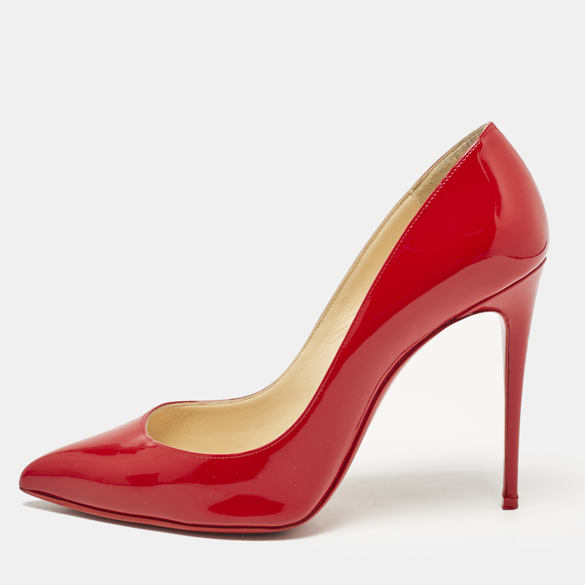 

Christian Louboutin Red Patent Leather Pigalle Follies Pumps Size