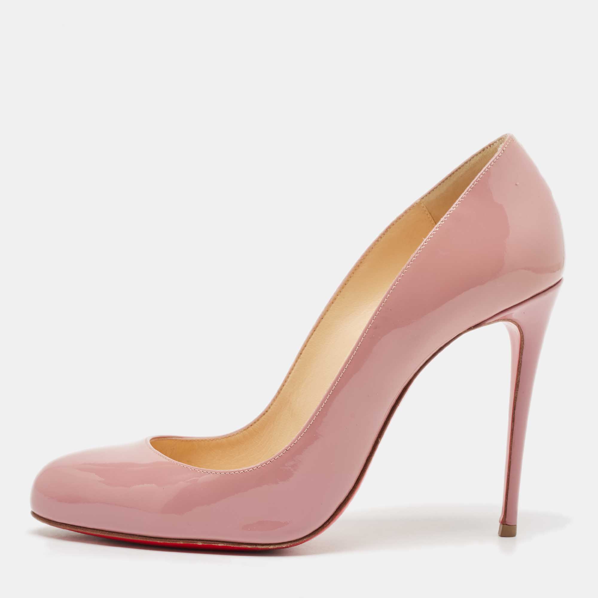 

Christian Louboutin Pink Patent Leather Dorissima Pumps Size