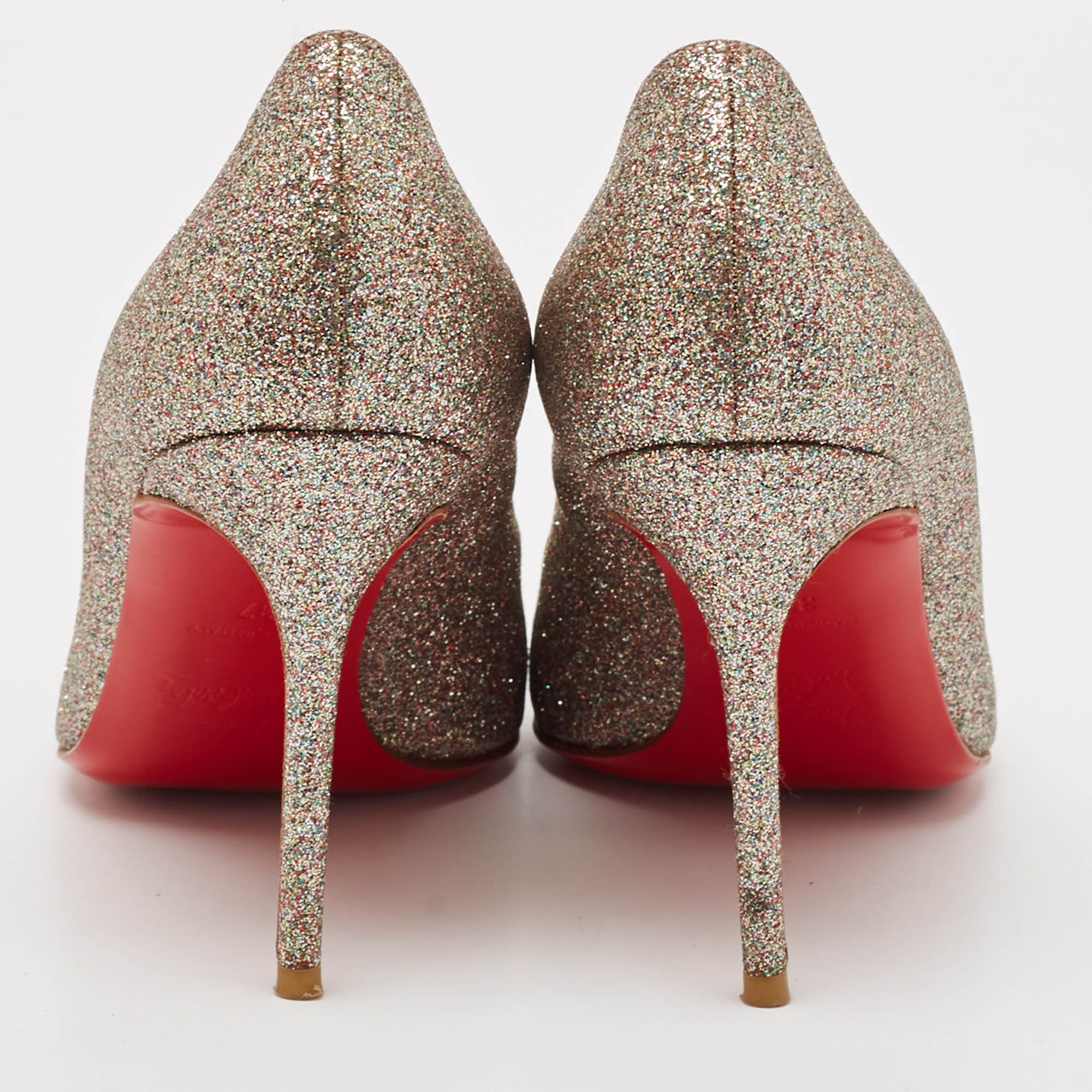 Christian Louboutin Multicolor Glitter Fifi Pumps Size 37 