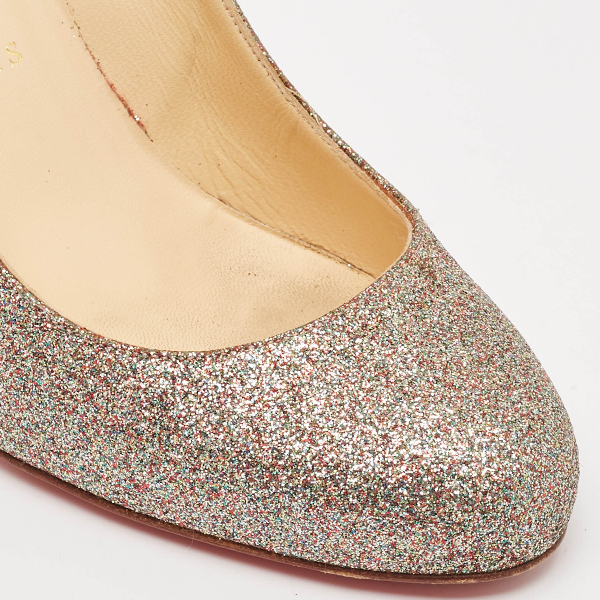 Christian Louboutin Multicolor Glitter Fifi Pumps Size 37 