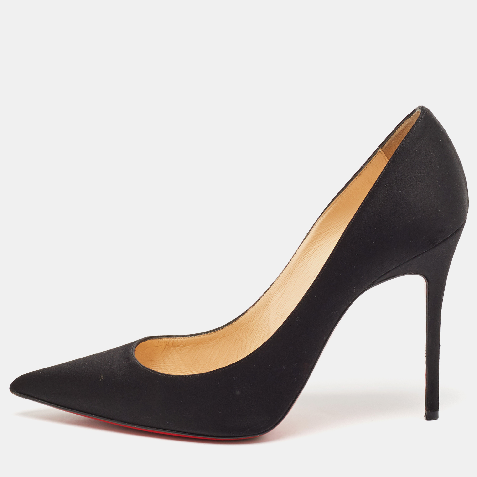 

Christian Louboutin Black Satin So Kate Pumps Size