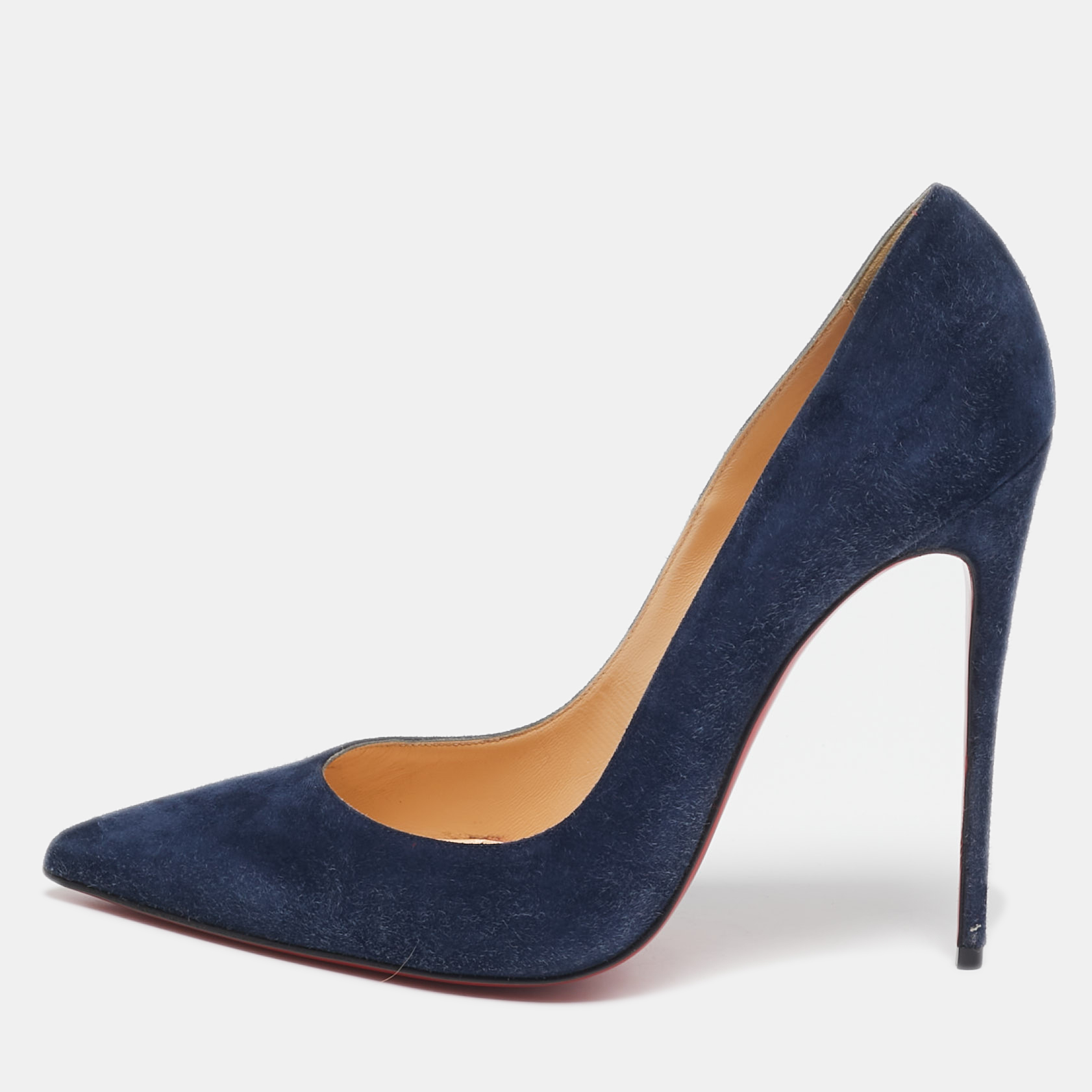 

Christian Louboutin Navy Blue Suede So Kate Pumps Size