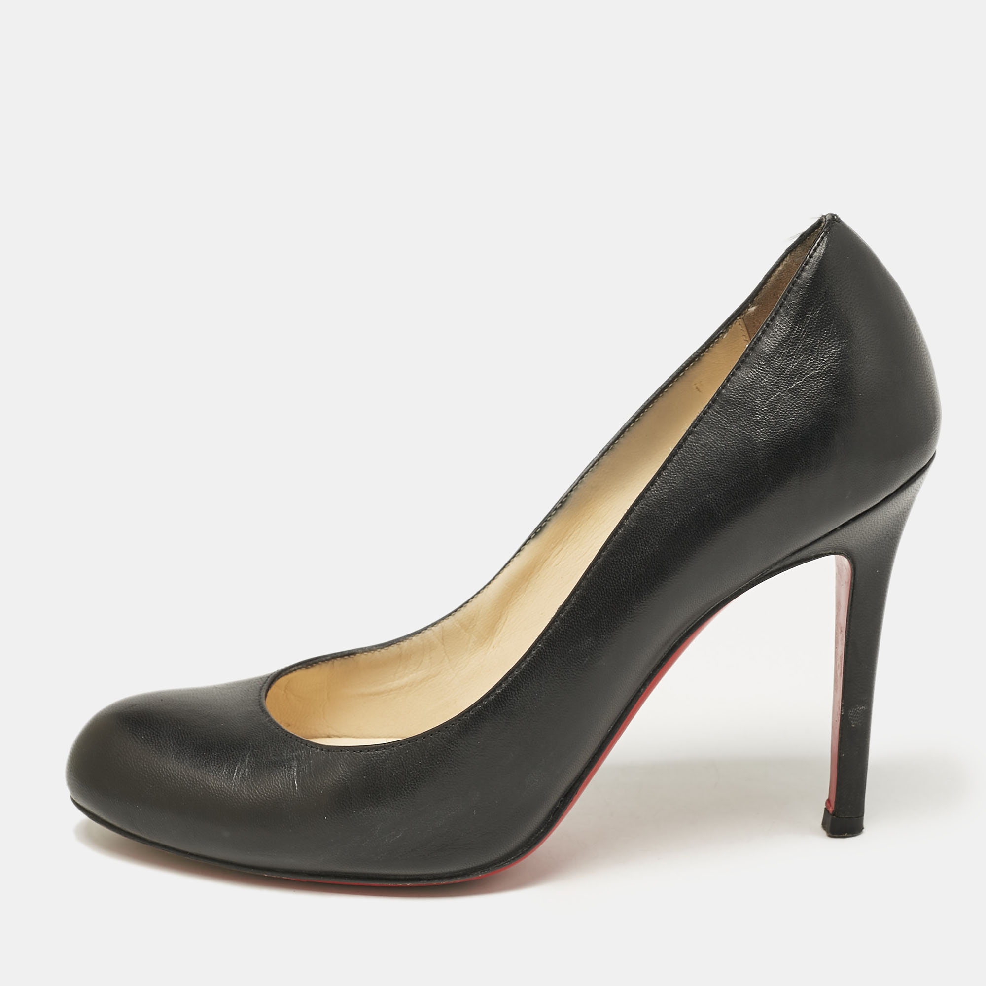 

Christian Louboutin Black Leather Simple Pumps Size