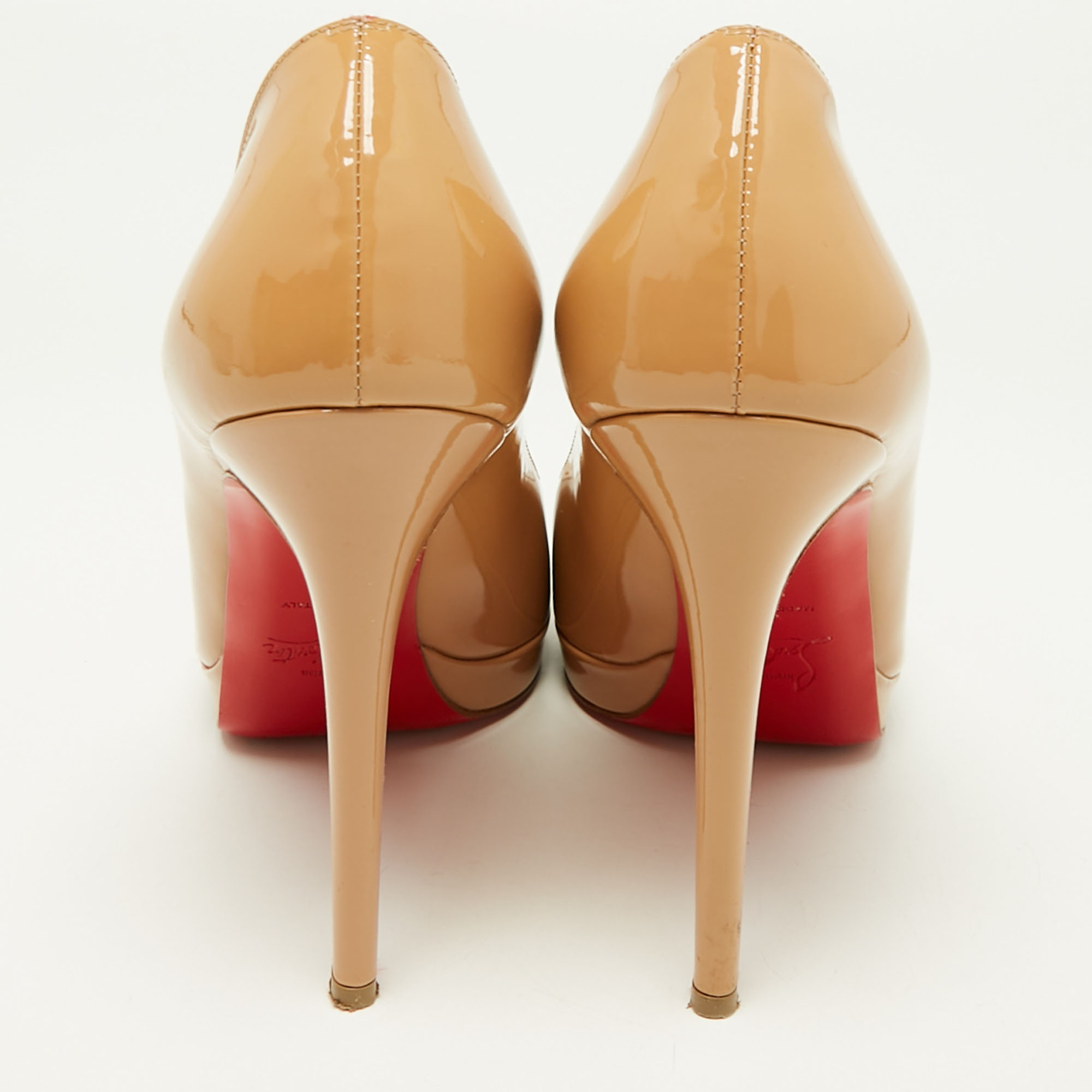 Christian Louboutin Beige Patent Leather New Simple Pumps Size 39 