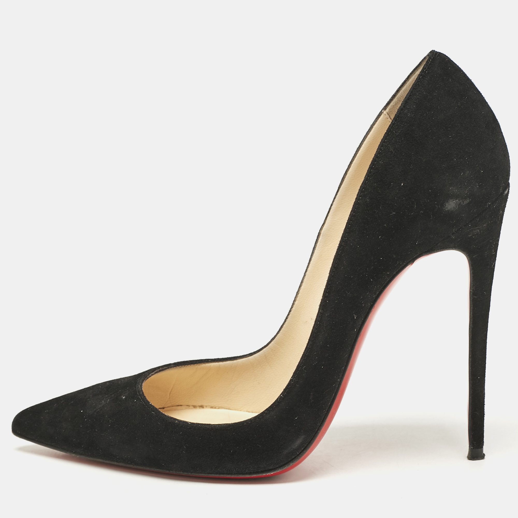 

Christian Louboutin Black Suede So Kate Pumps Size