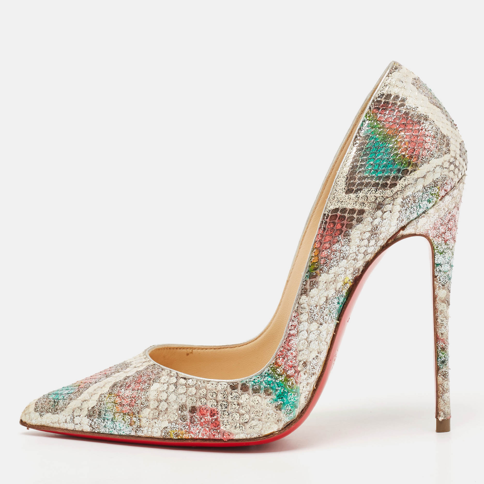 

Christian Louboutin Multicolor Python So Kate Pumps Size