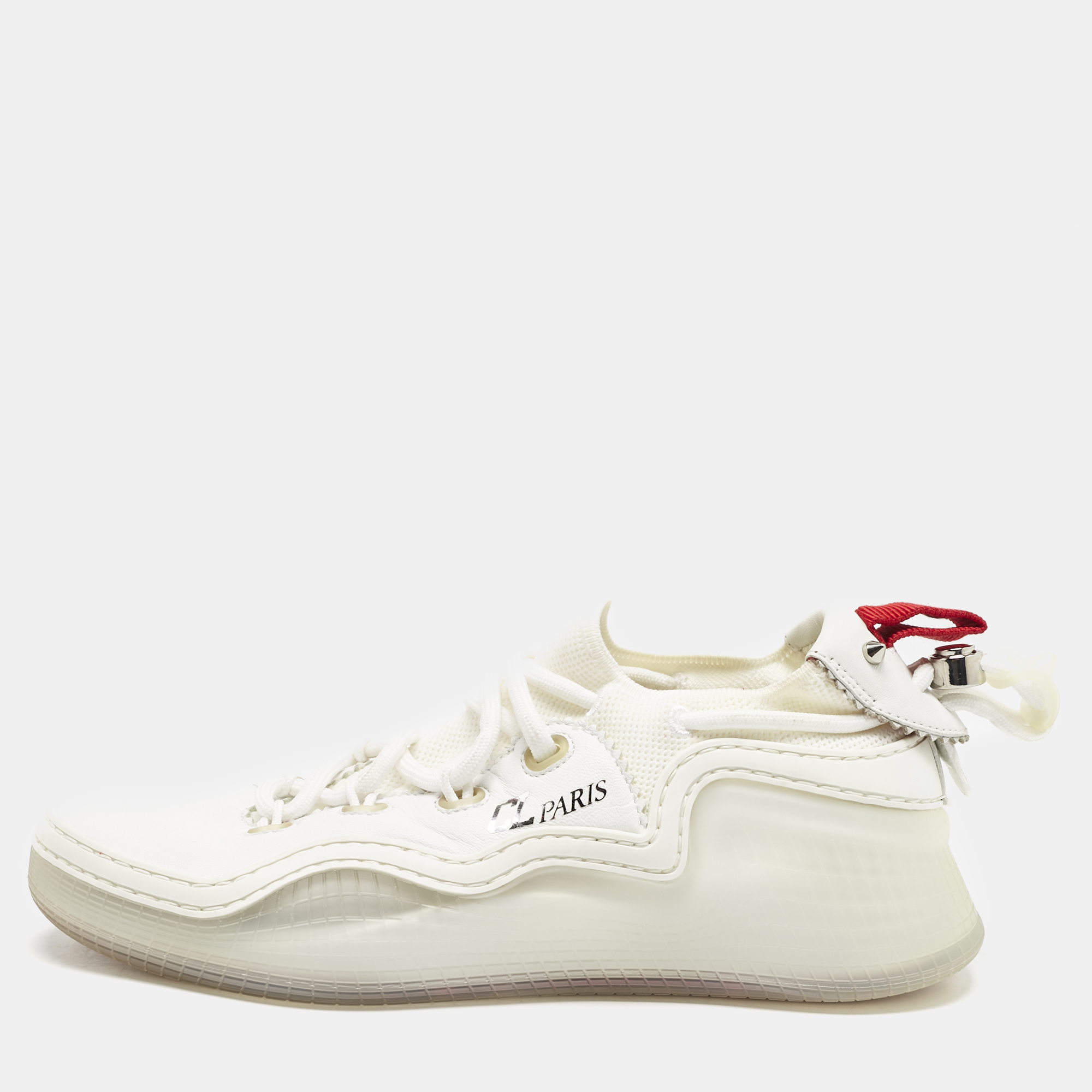 

Christian Louboutin White Suede and Fabric Arpoador Donna Sneakers Size