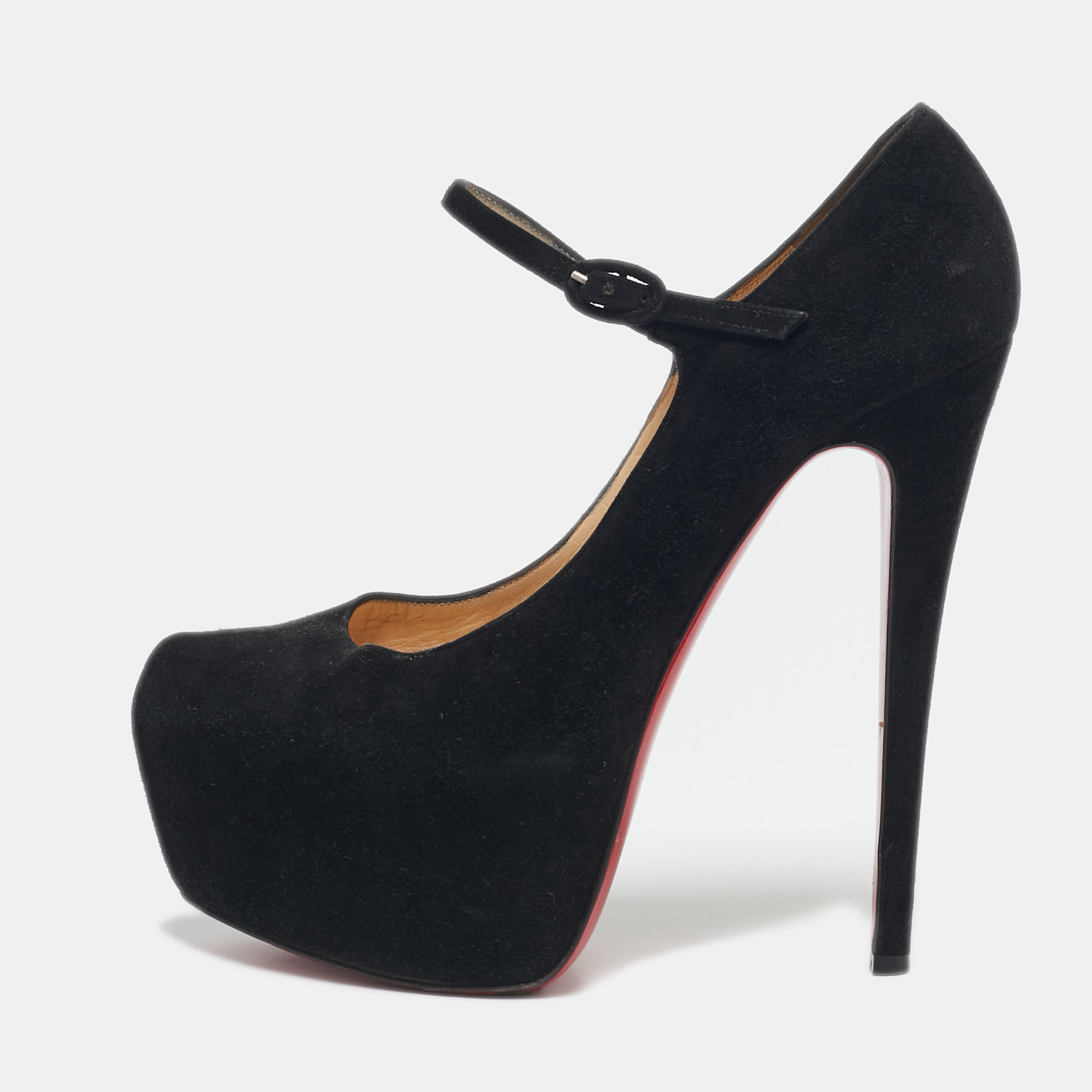 

Christian Louboutin Black Suede Lady Daf Mary Jane Pumps Size