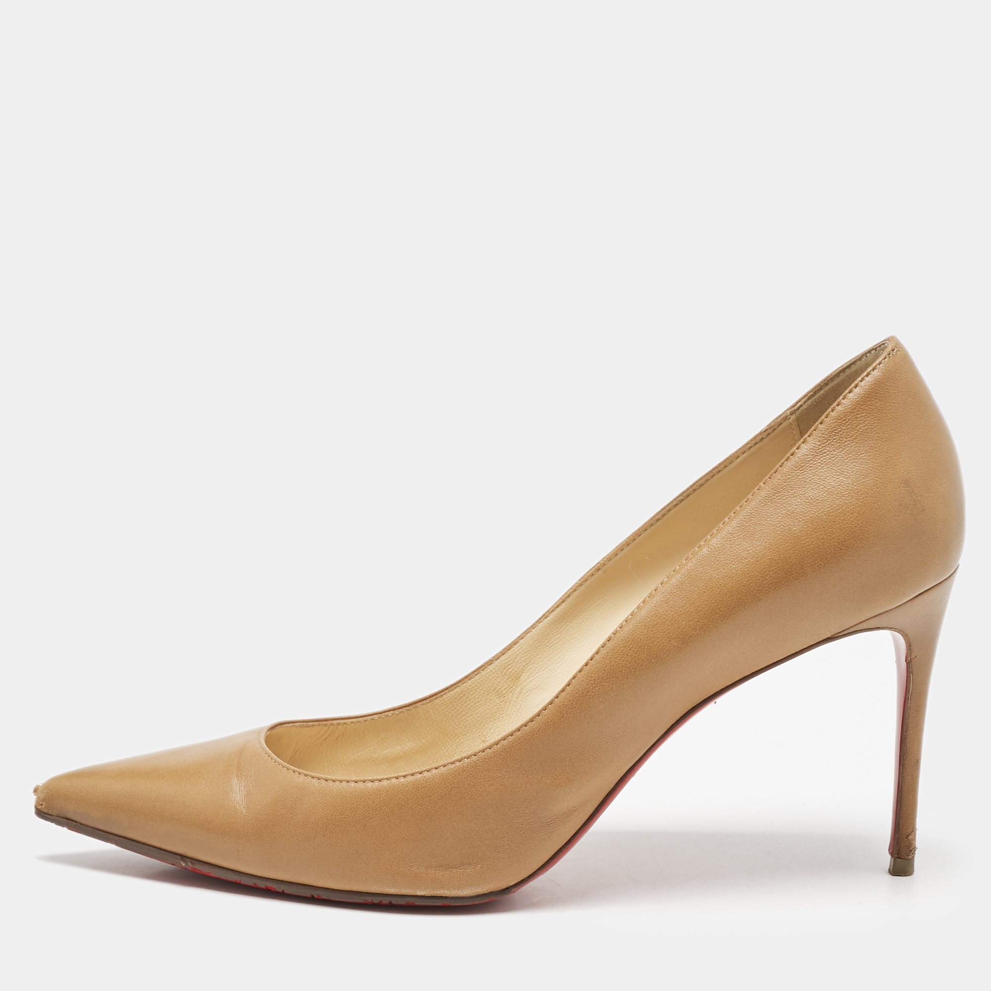 

Christian Louboutin Beige Leather Pigalle Pumps Size