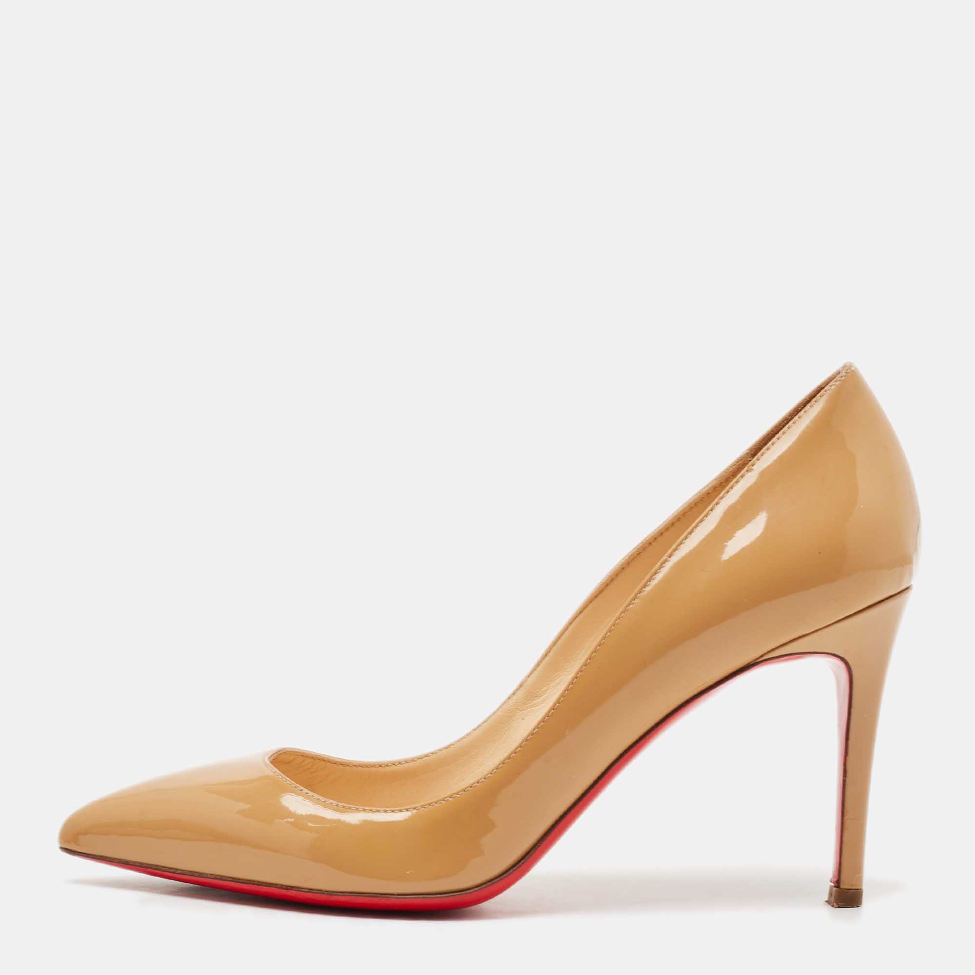 

Christian Louboutin Beige Patent Leather Pigalle Pumps Size