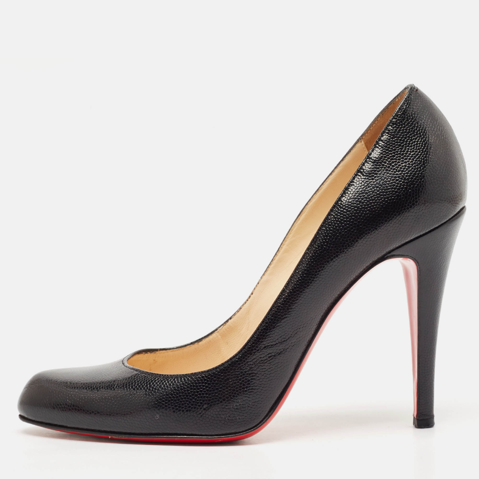 

Christian Louboutin Black Leather Elisa Pumps Size