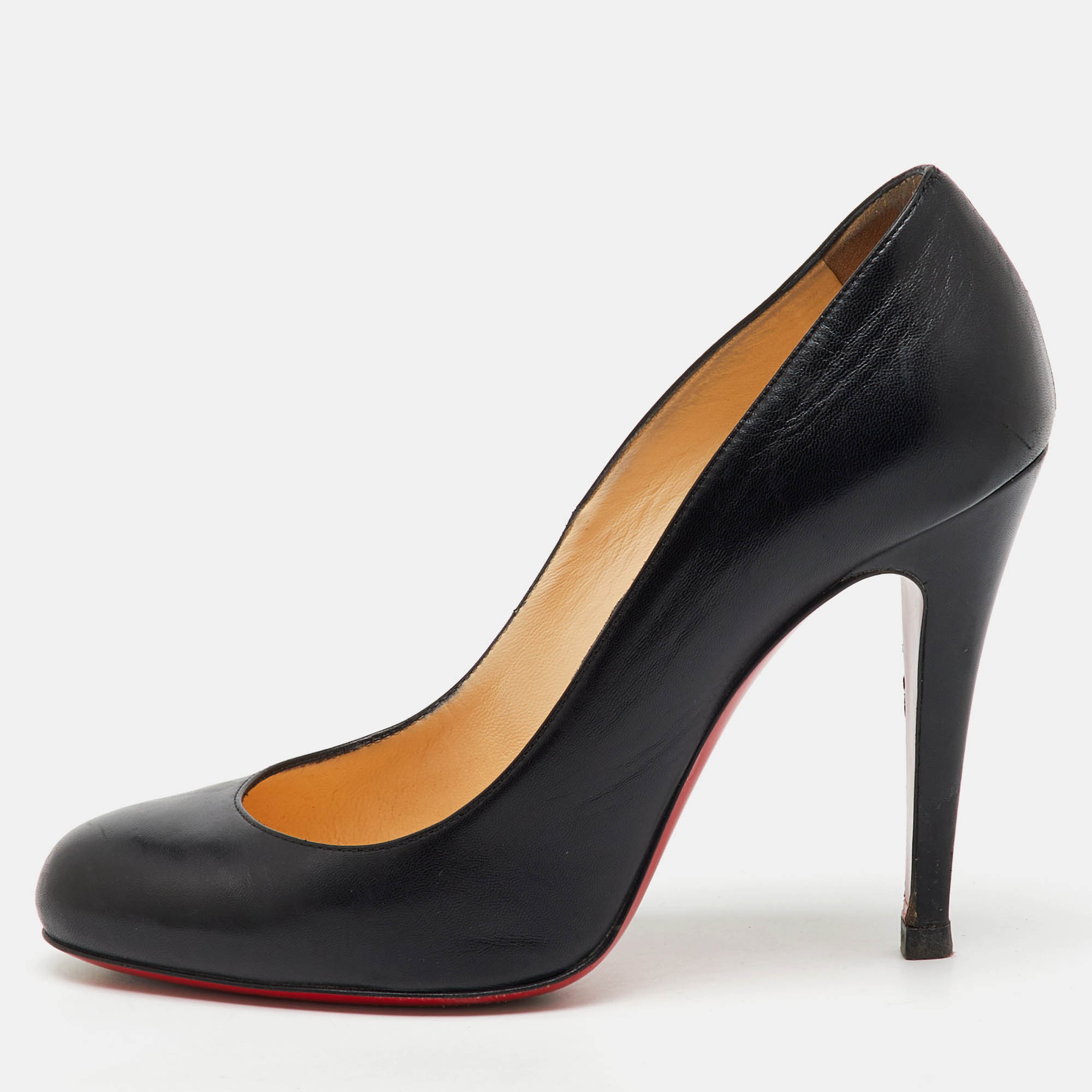

Christian Louboutin Black Leather Ron Ron Pumps Size