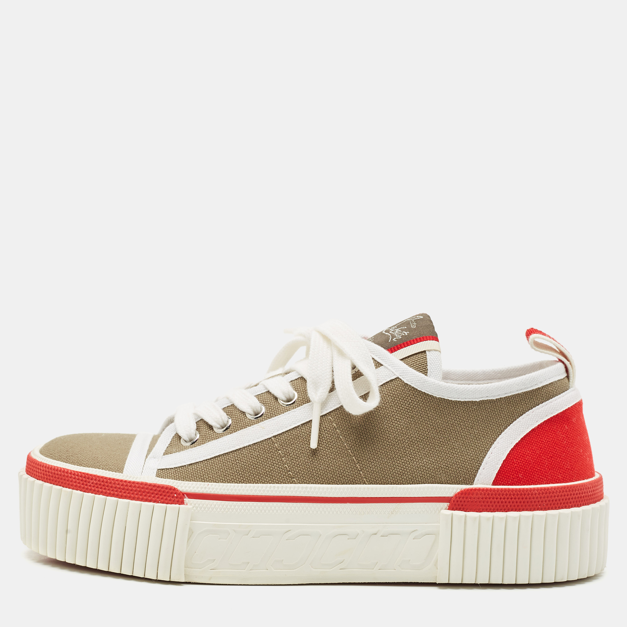 

Christian Louboutin Multicolor Canvas Pedro Sneakers Size