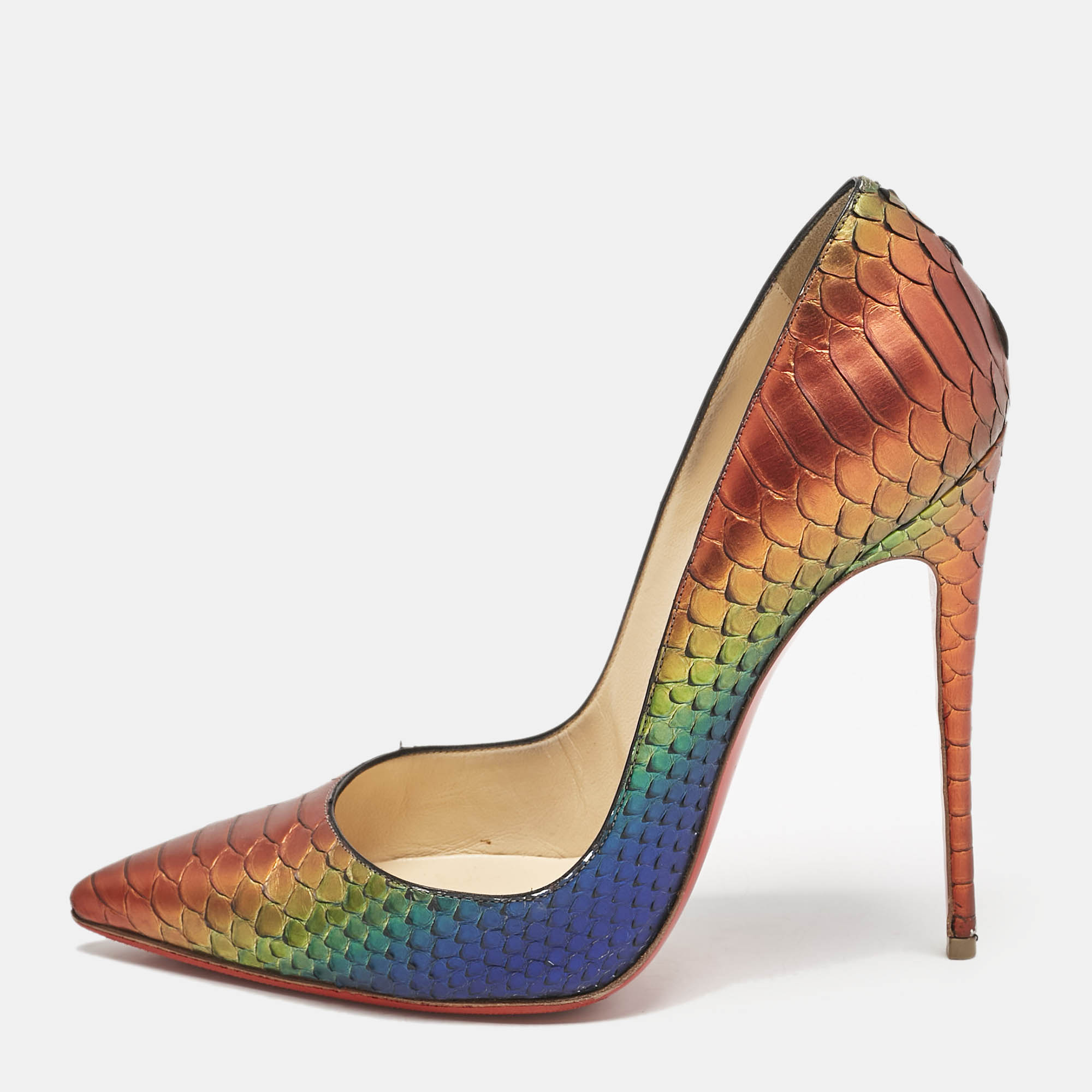 

Christian Louboutin Multicolor Python So Kate Pumps Size