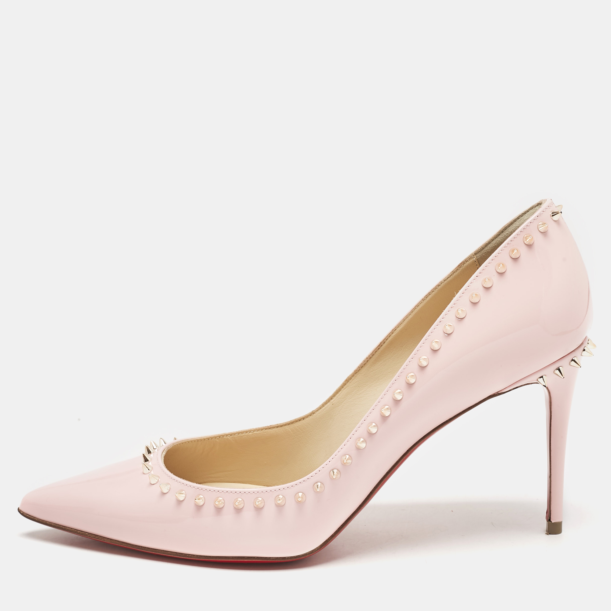 

Christian Louboutin Pink Patent Leather Anjalina Pumps Size