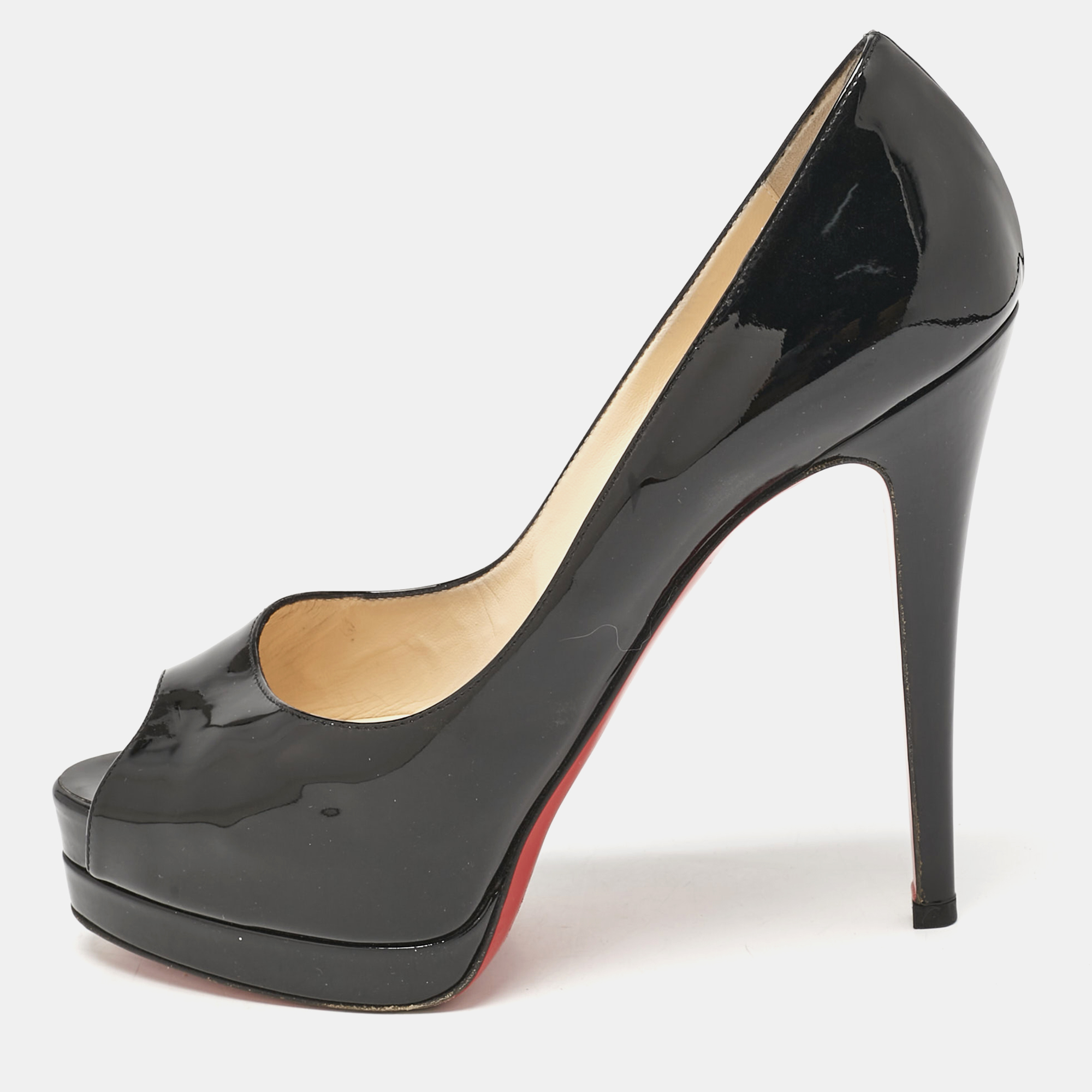 

Christian Louboutin Black Patent Leather Altadama Pumps Size