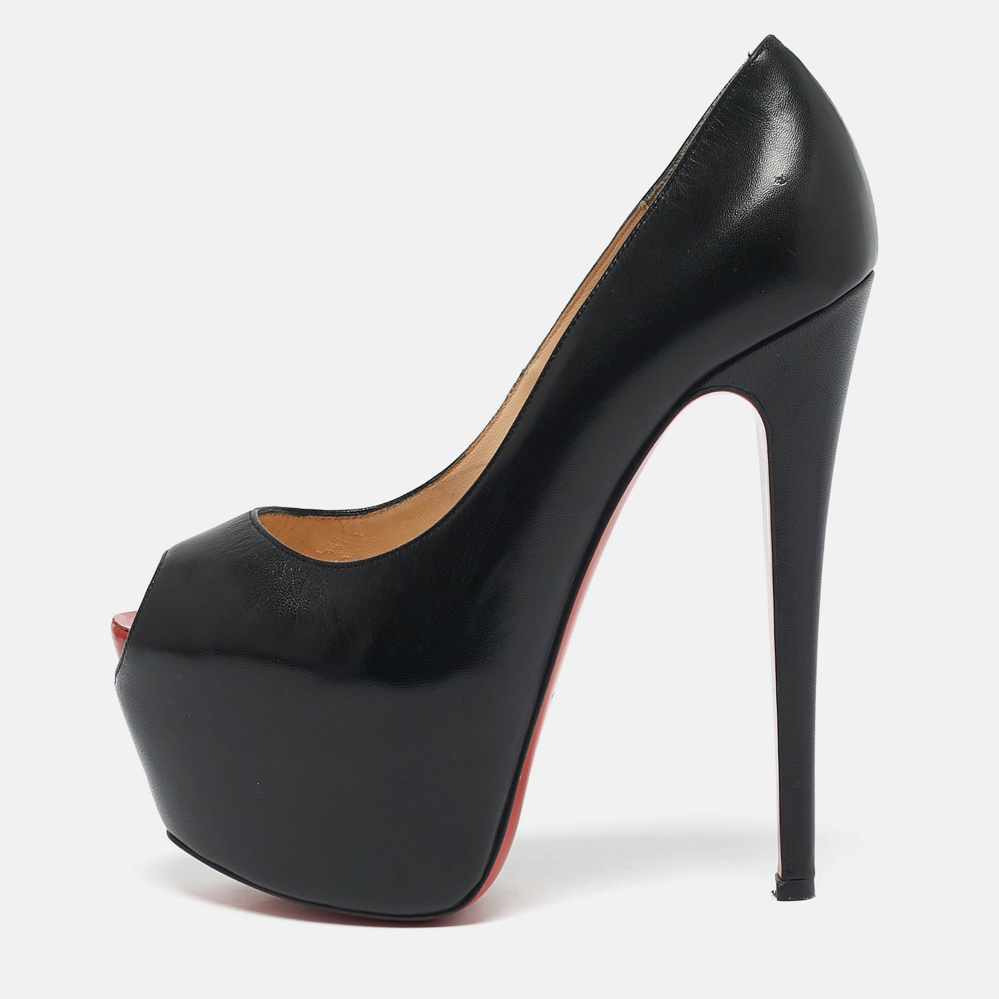 

Christian Louboutin Black Leather Lady Highness Pumps Size