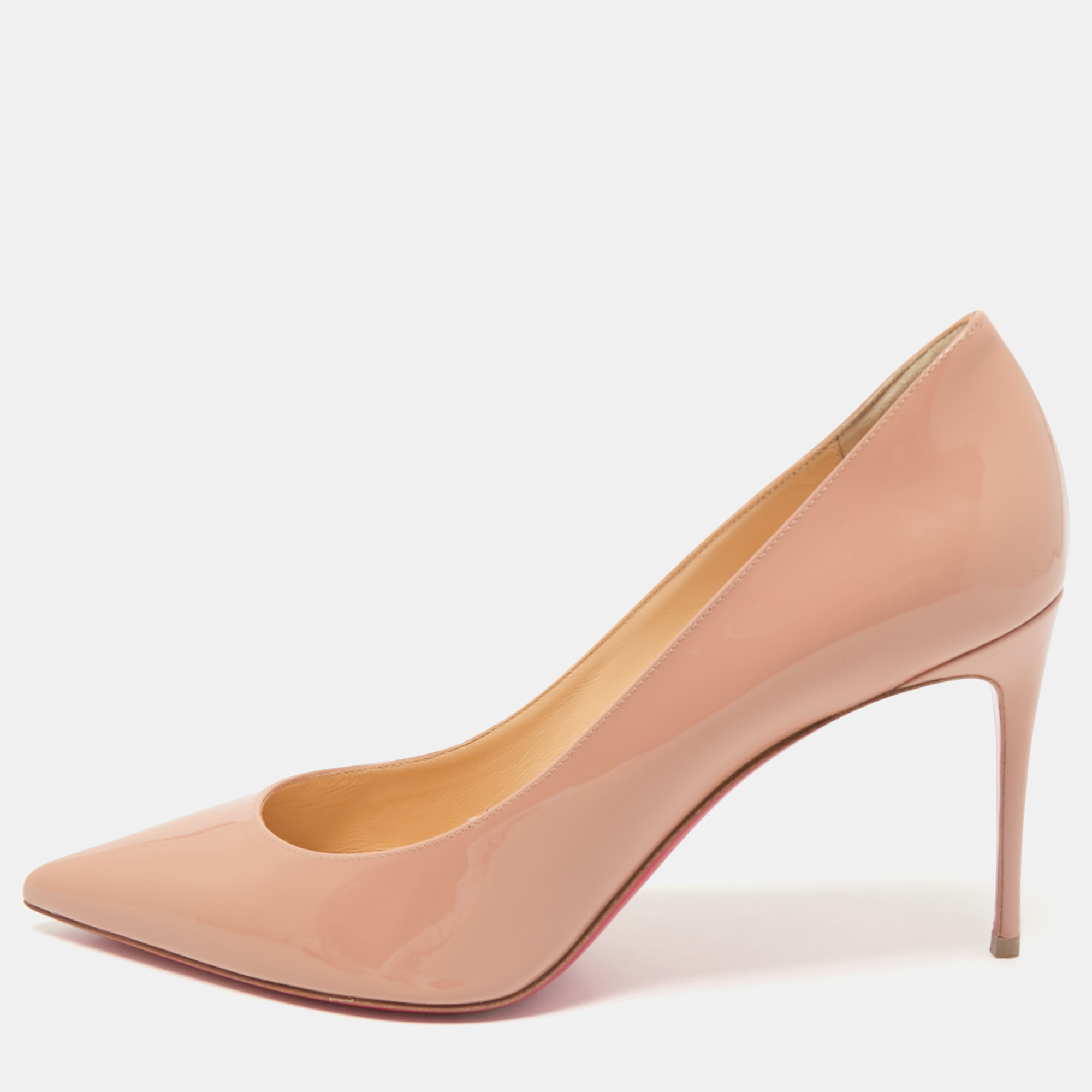 

Christian Louboutin Beige Patent Leather Kate Pumps Size