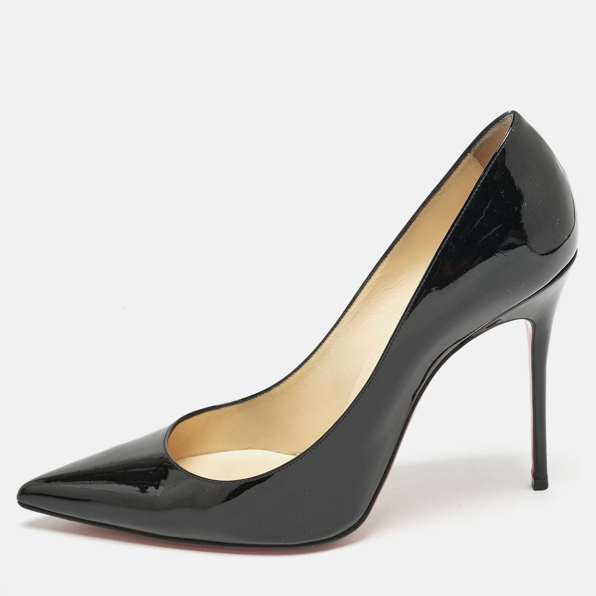 

Christian Louboutin Black Patent Leather Decollete Pumps Size
