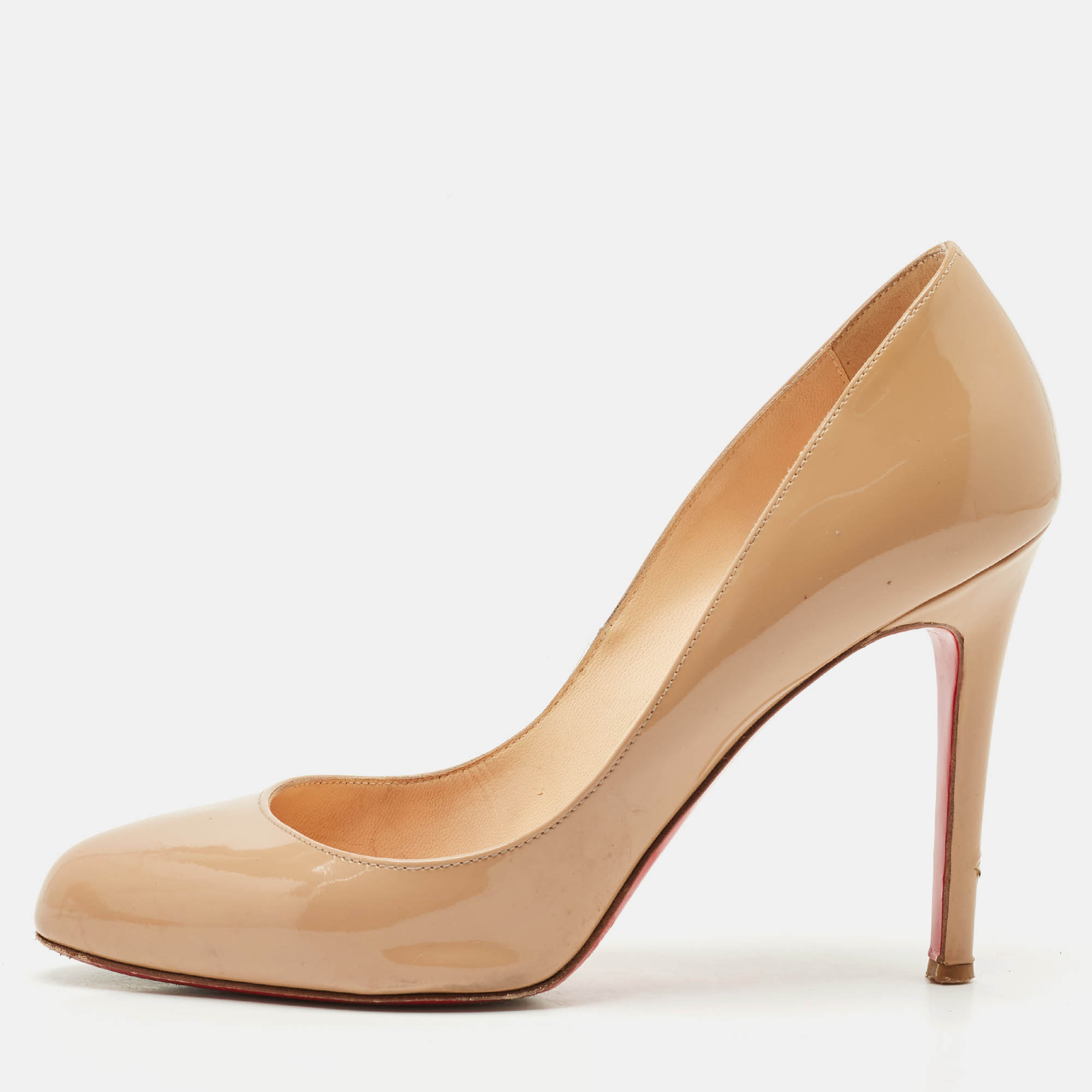 

Christian Louboutin Beige Patent Leather Fifi Pumps Size