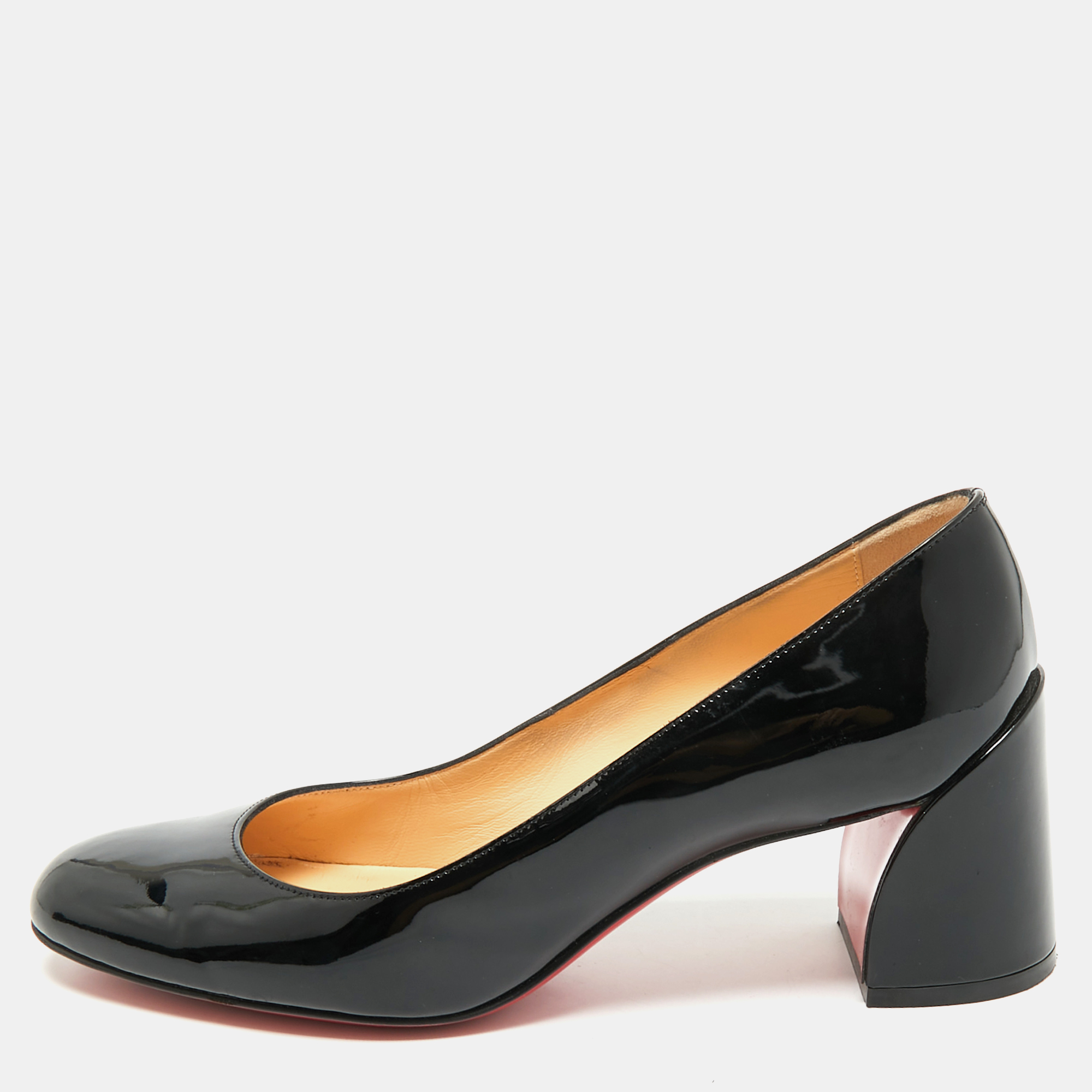 

Christian Louboutin Black Patent Leather Miss Sab Pumps Size