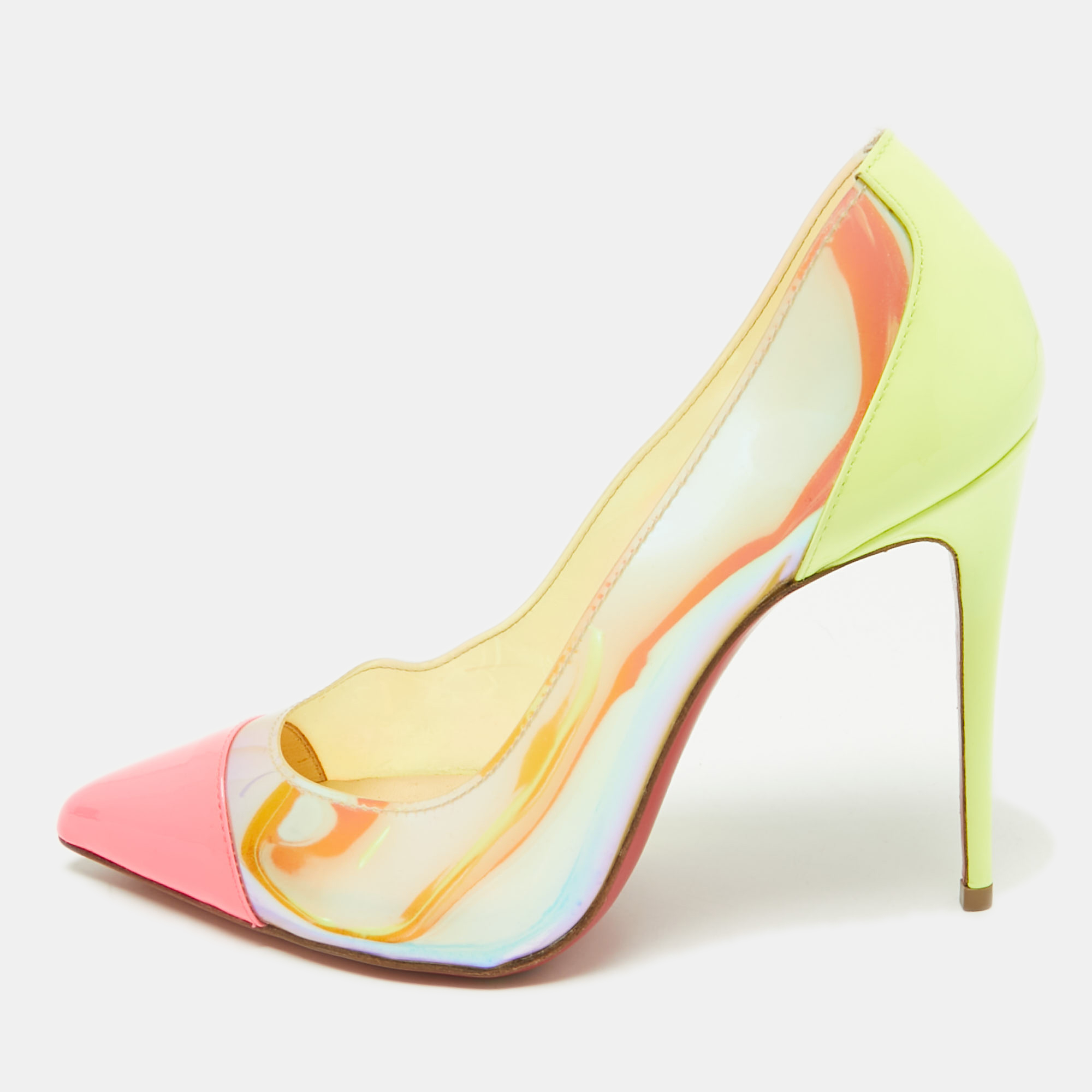 

Christian Louboutin Multicolor Patent Leather and PVC Debout Pumps Size