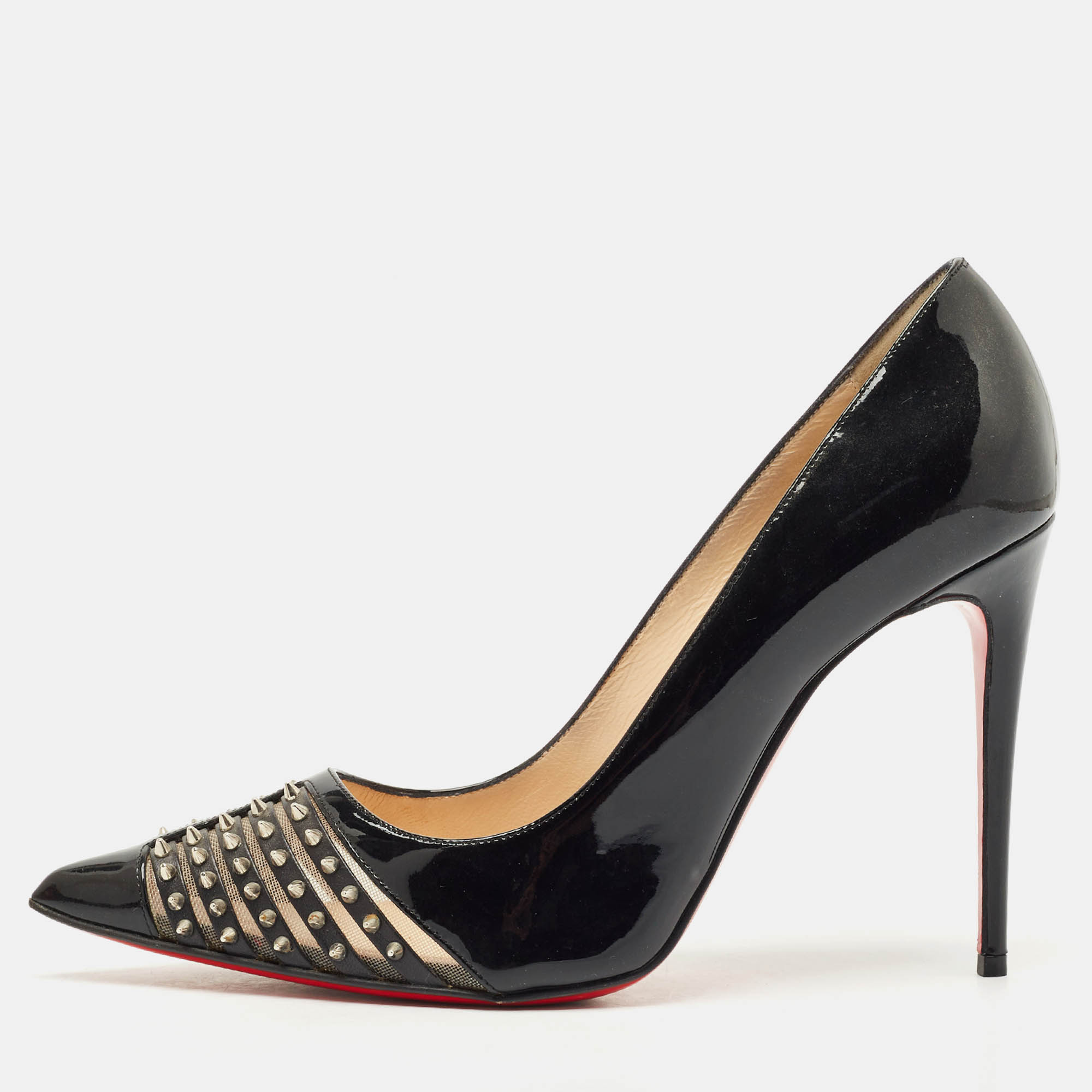 

Christian Louboutin Black Patent Leather Bareta Pumps Size