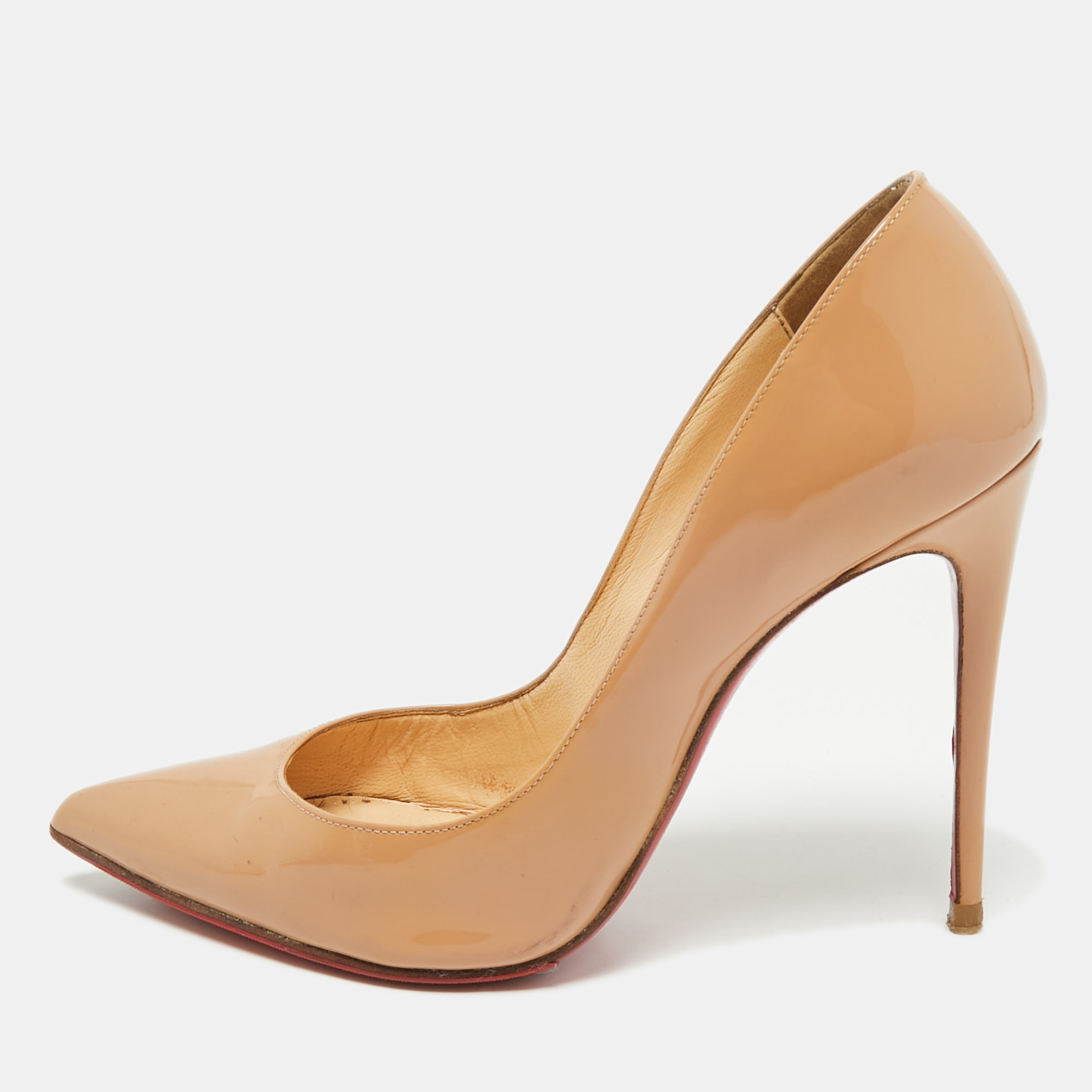 

Christian Louboutin Beige Patent Leather Pigalle Pumps Size